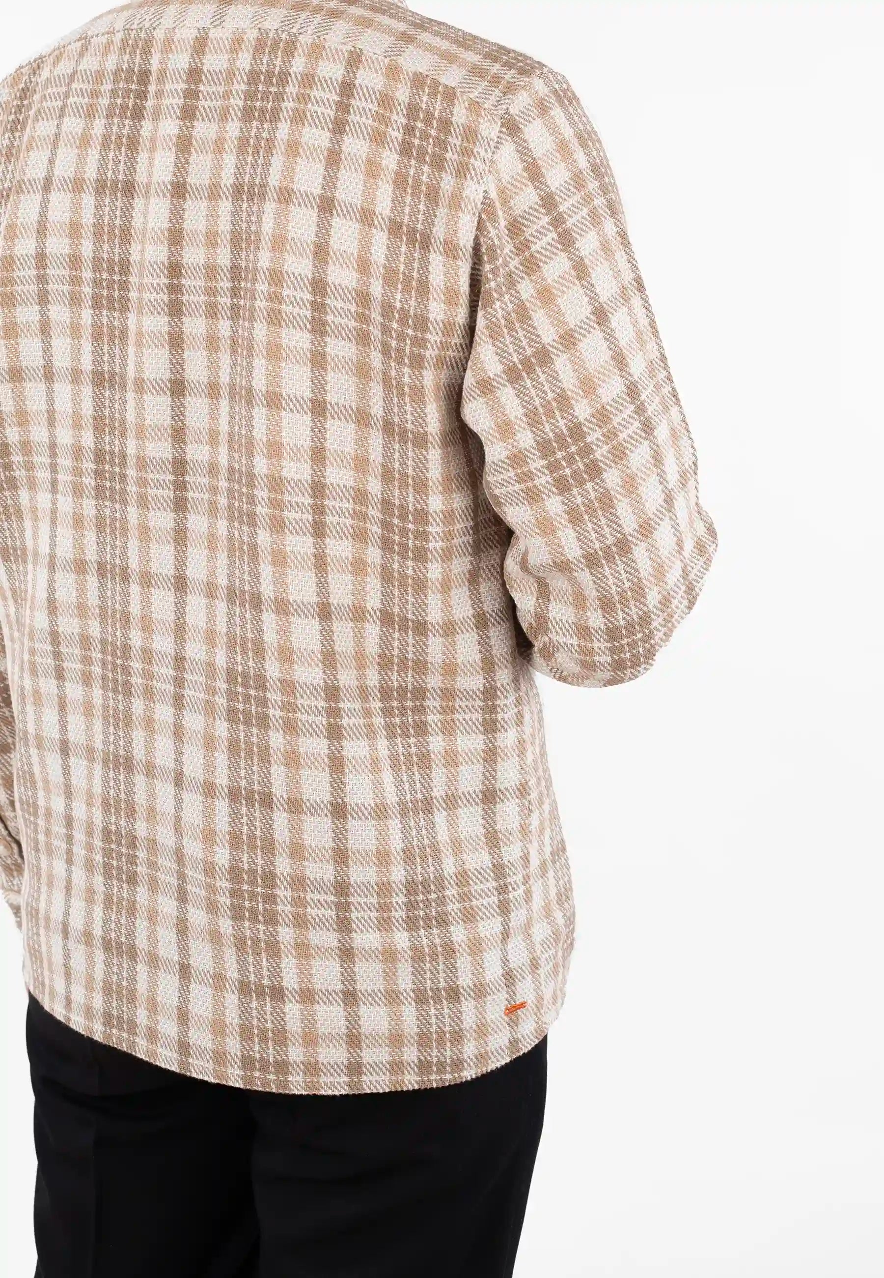 Micah checked overshirt - Beige