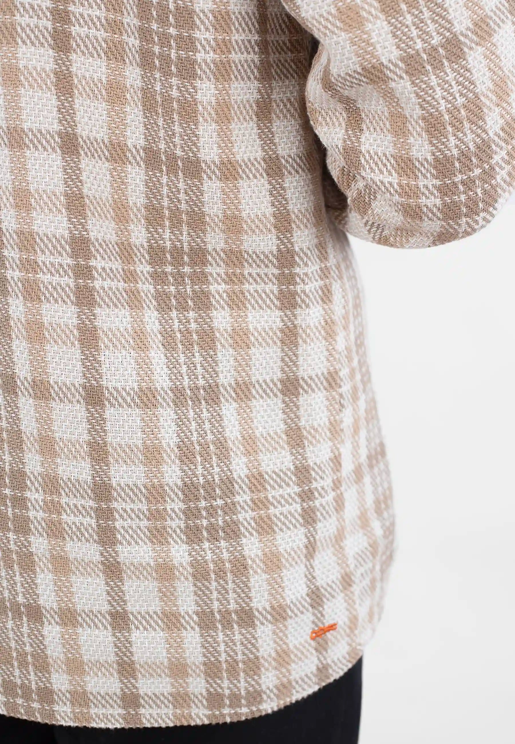 Micah checked overshirt - Beige