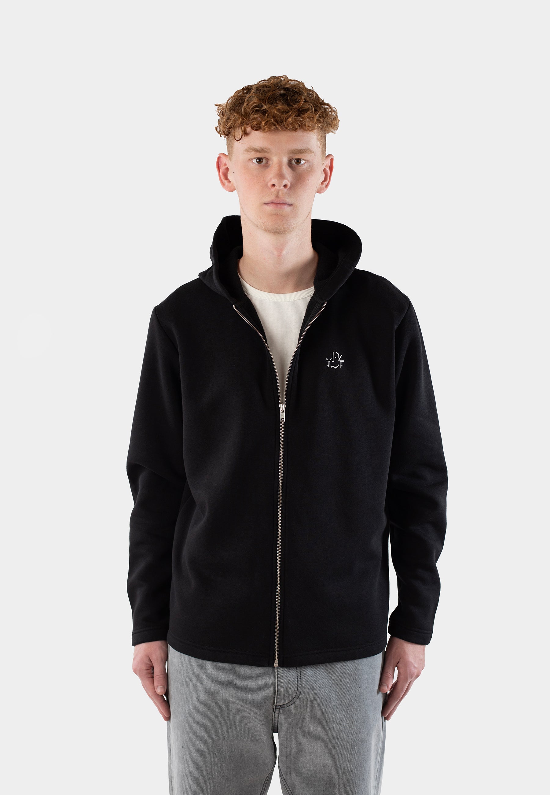 Meztli Ellipse full zip hoodie - Black