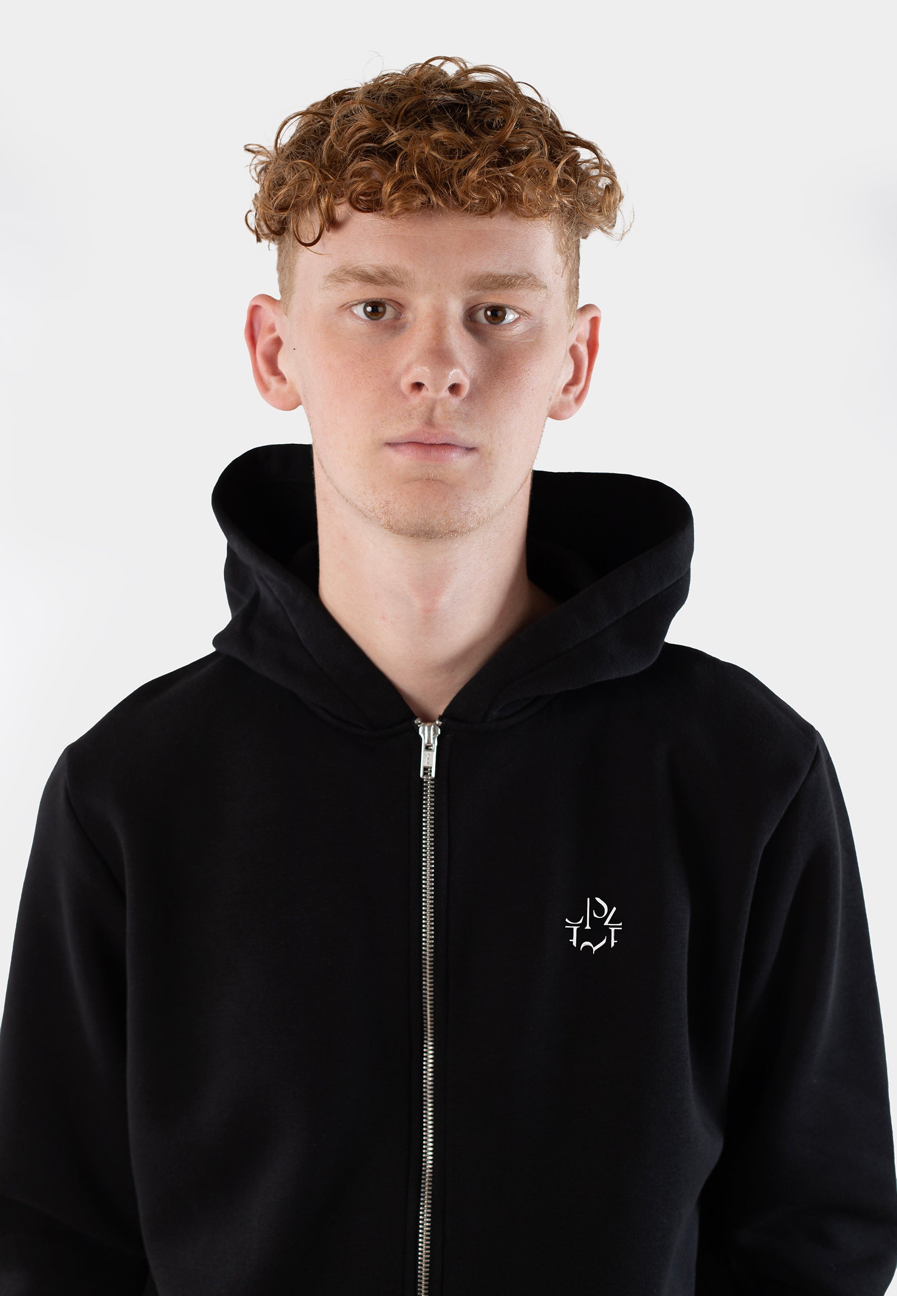 Meztli Ellipse full zip hoodie - Black