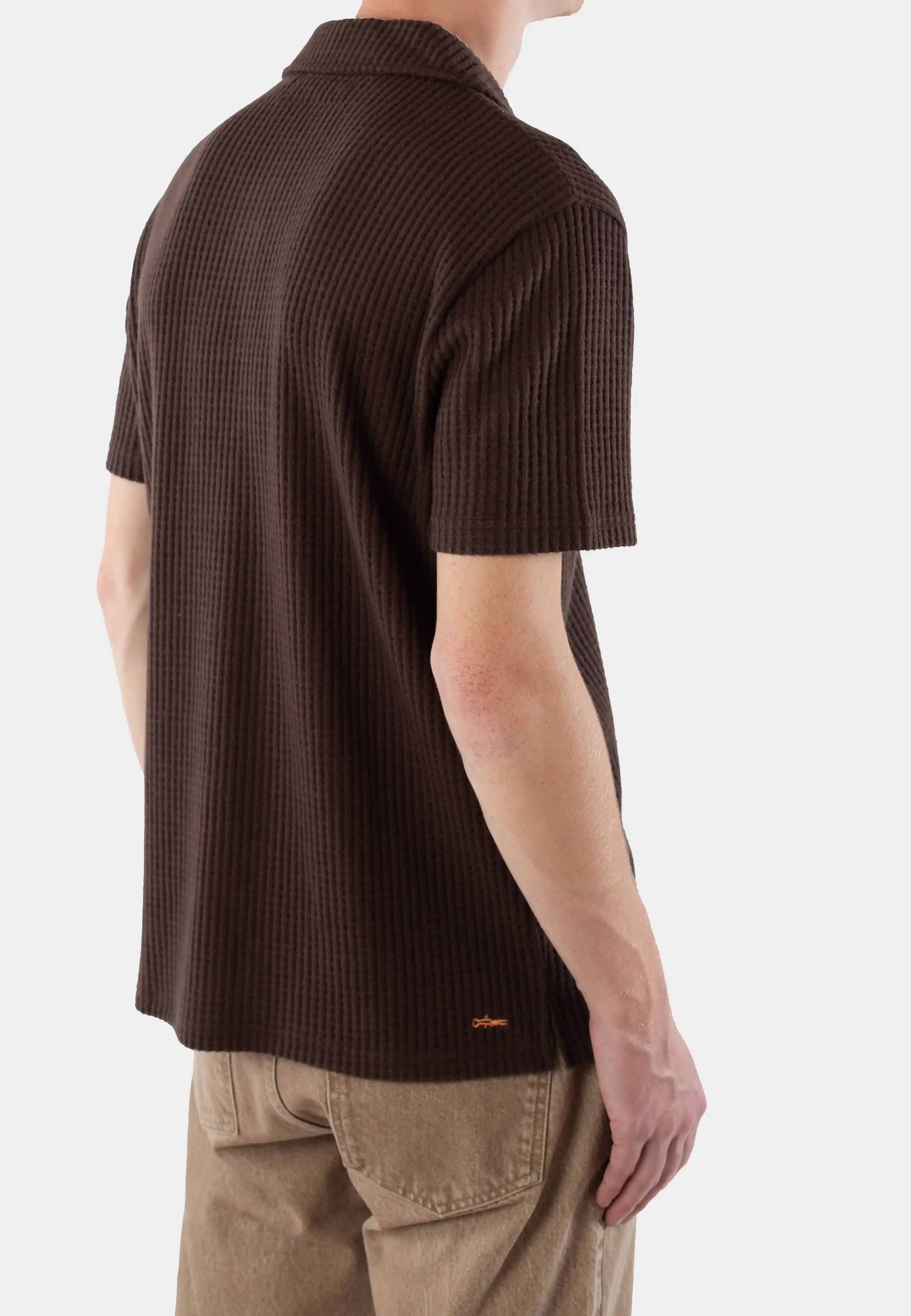 Nelson knitted polo - Brown