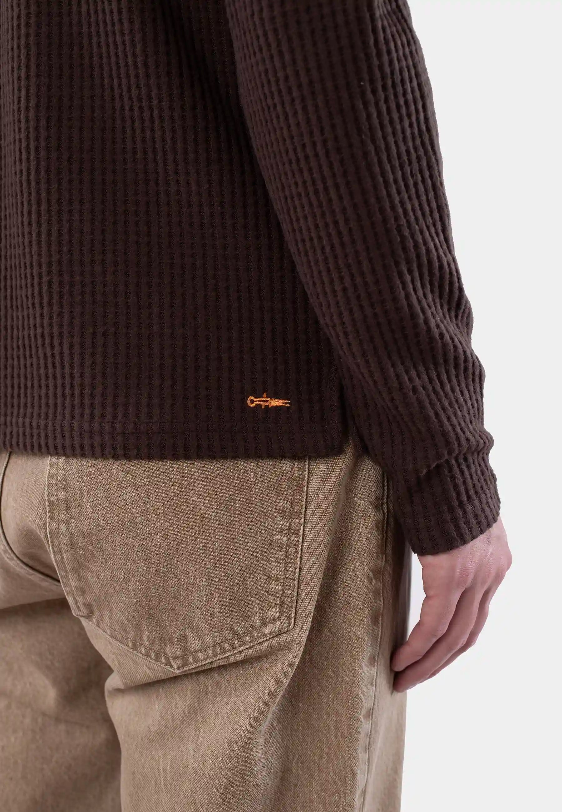 Nelson knitted long sleeve  - Brown