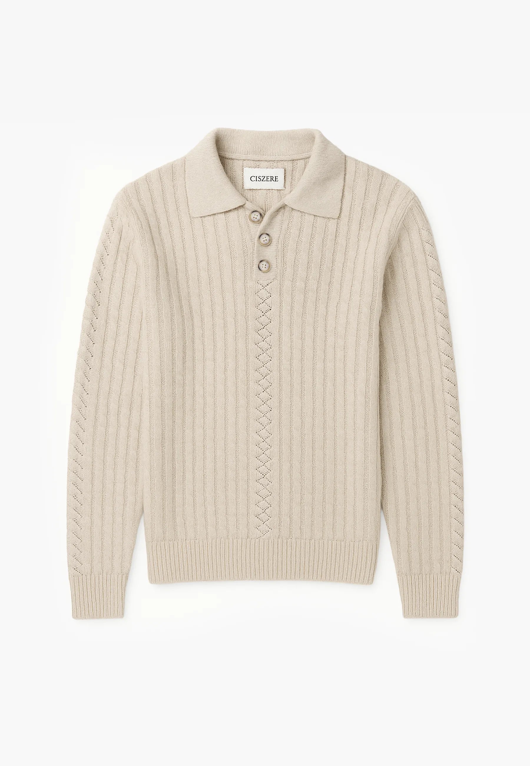 Jules knitted polo - Beige