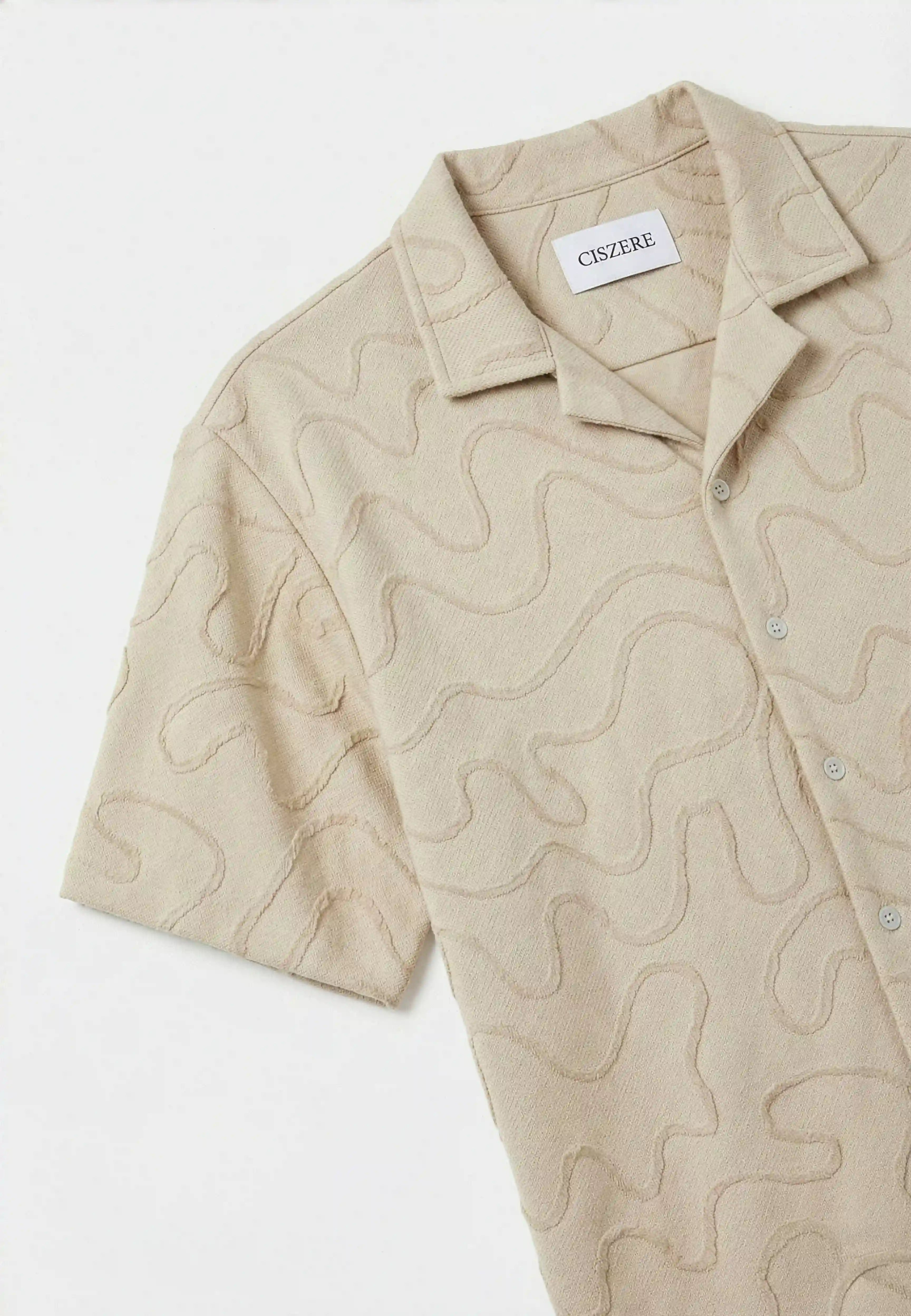 Karlo jaquard shirt - Beige