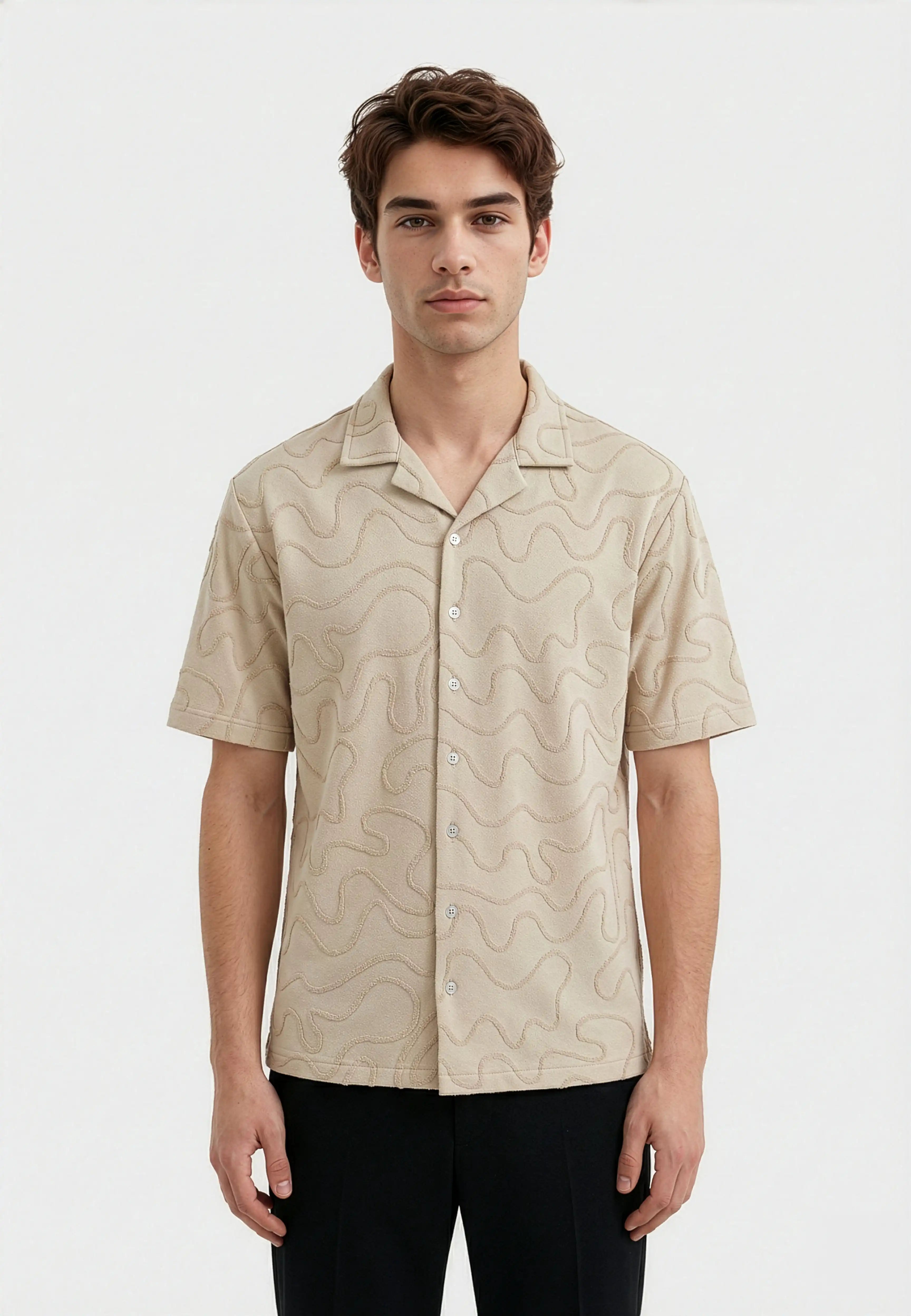 Karlo jaquard shirt - Beige
