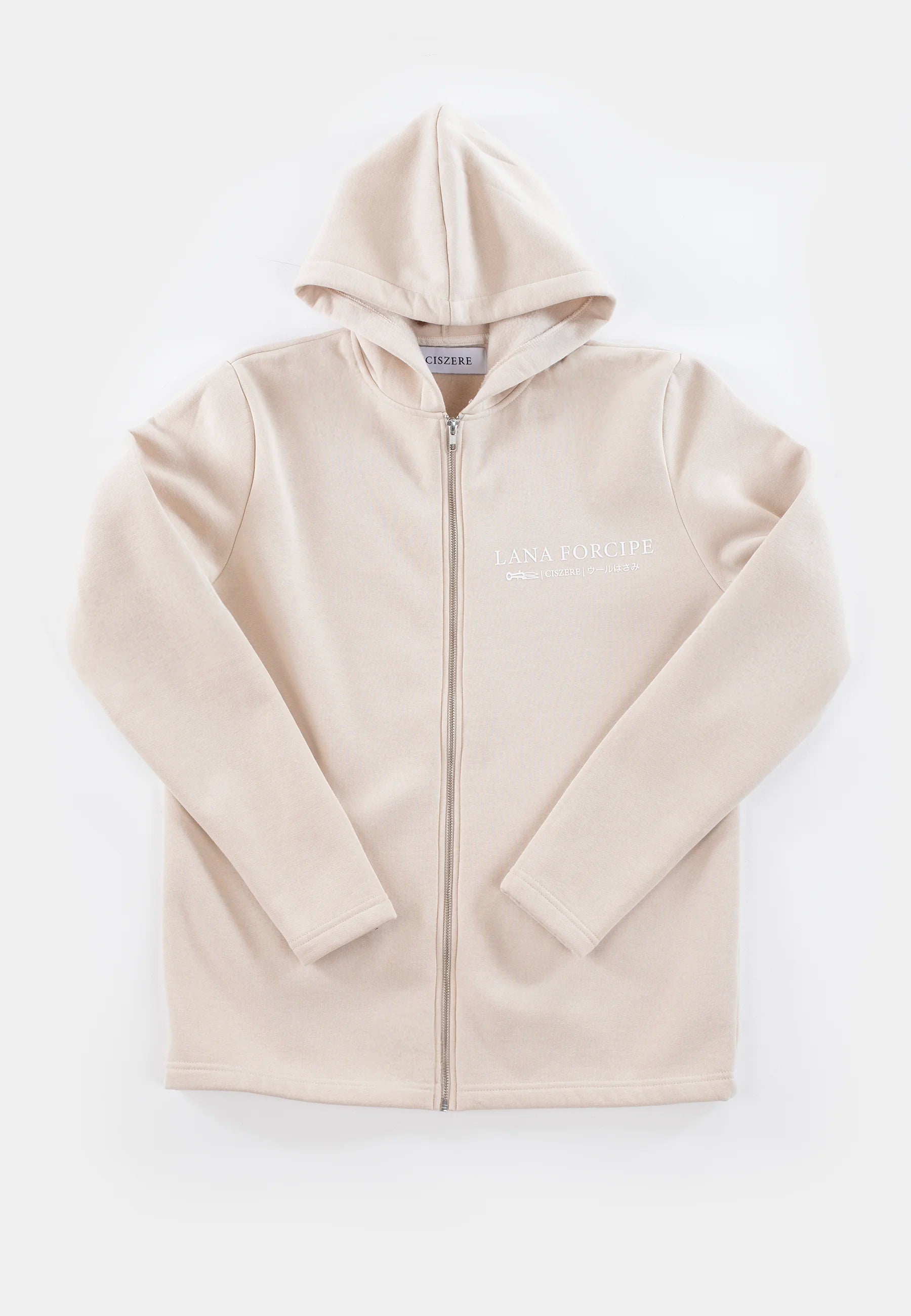 Signature capsule / Lana forcipe - Zip Hoodie - Sand