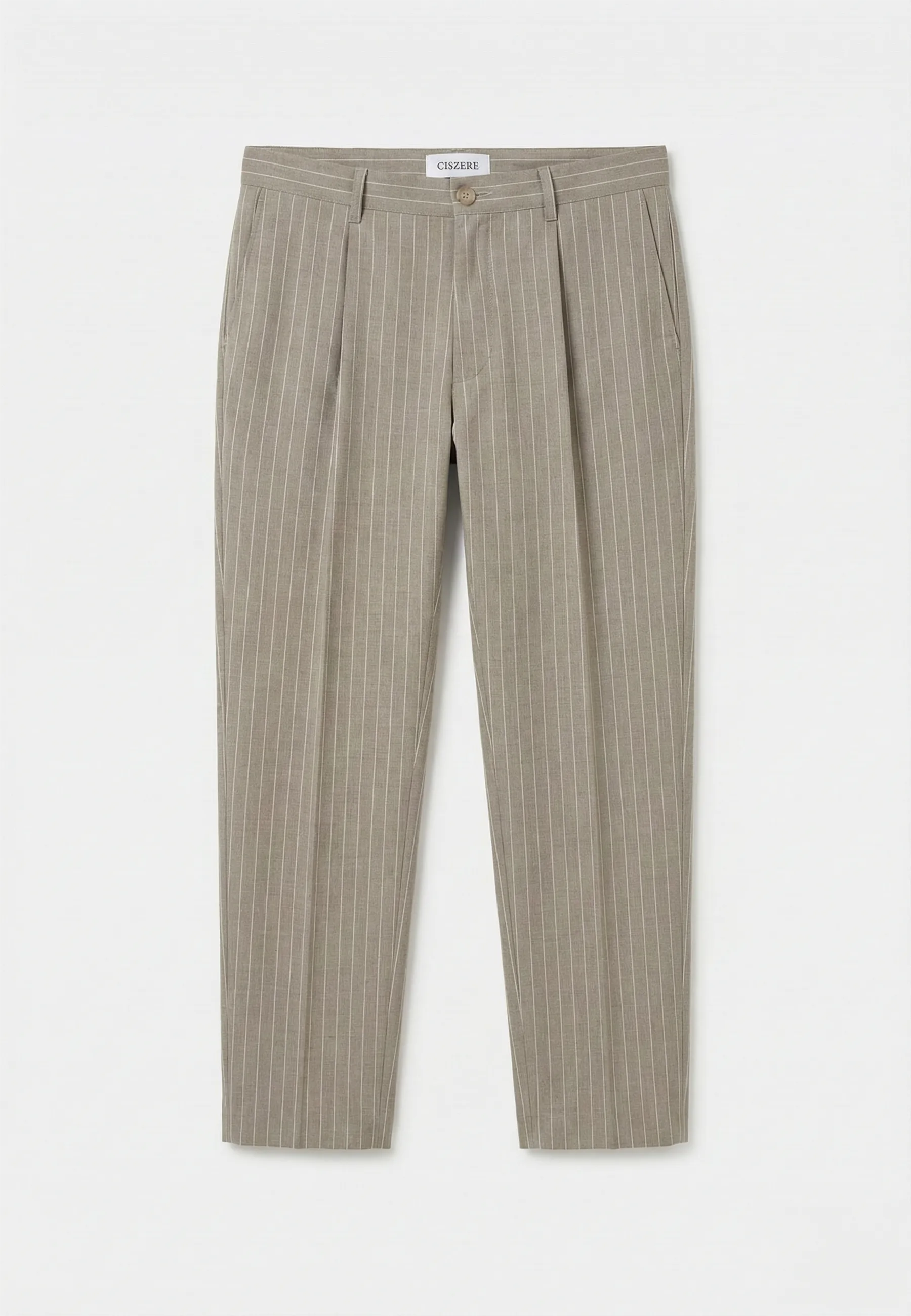Landon suit trousers - Pinstripe Taupe