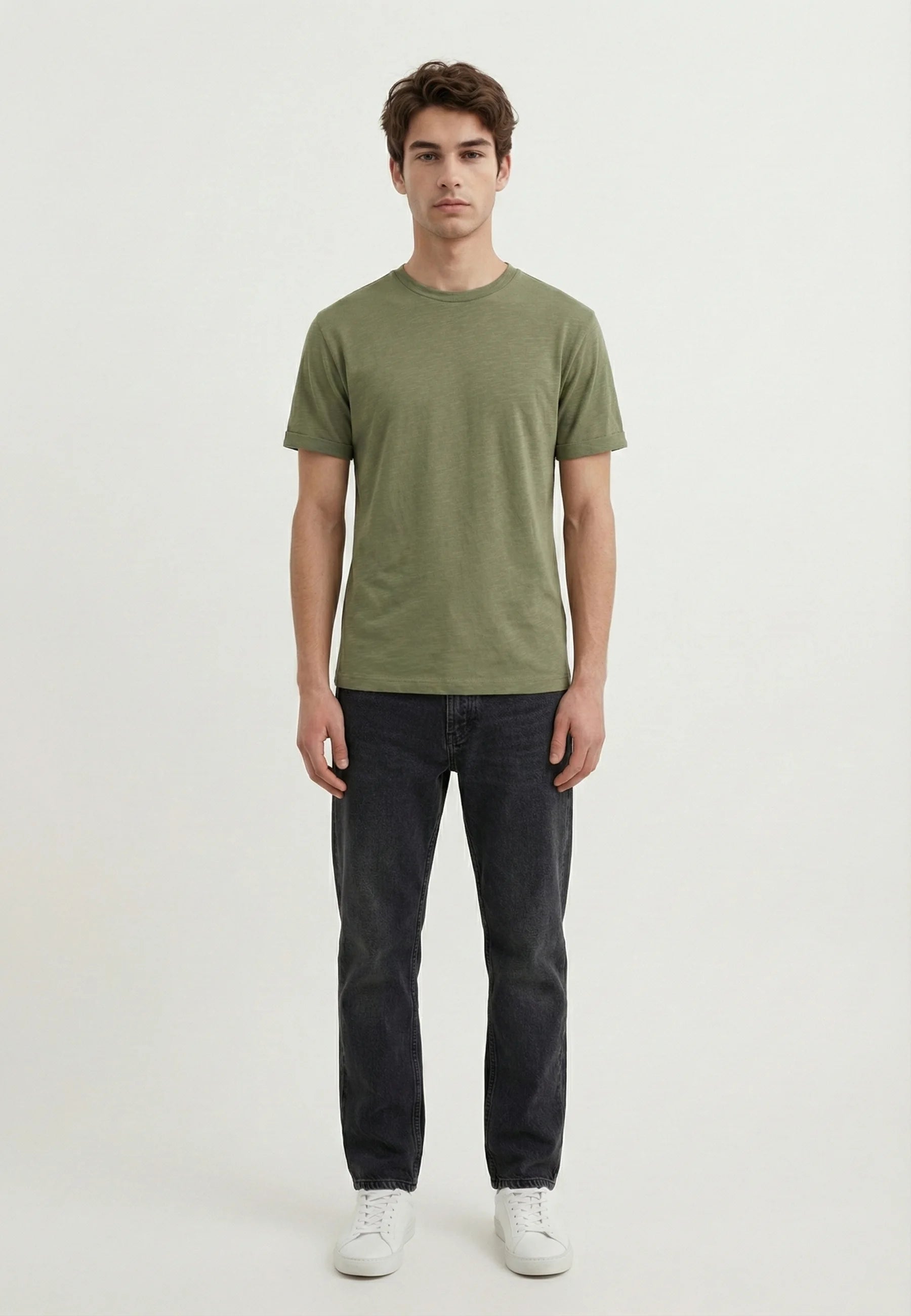 Lung melange t-shirt - Olive Green