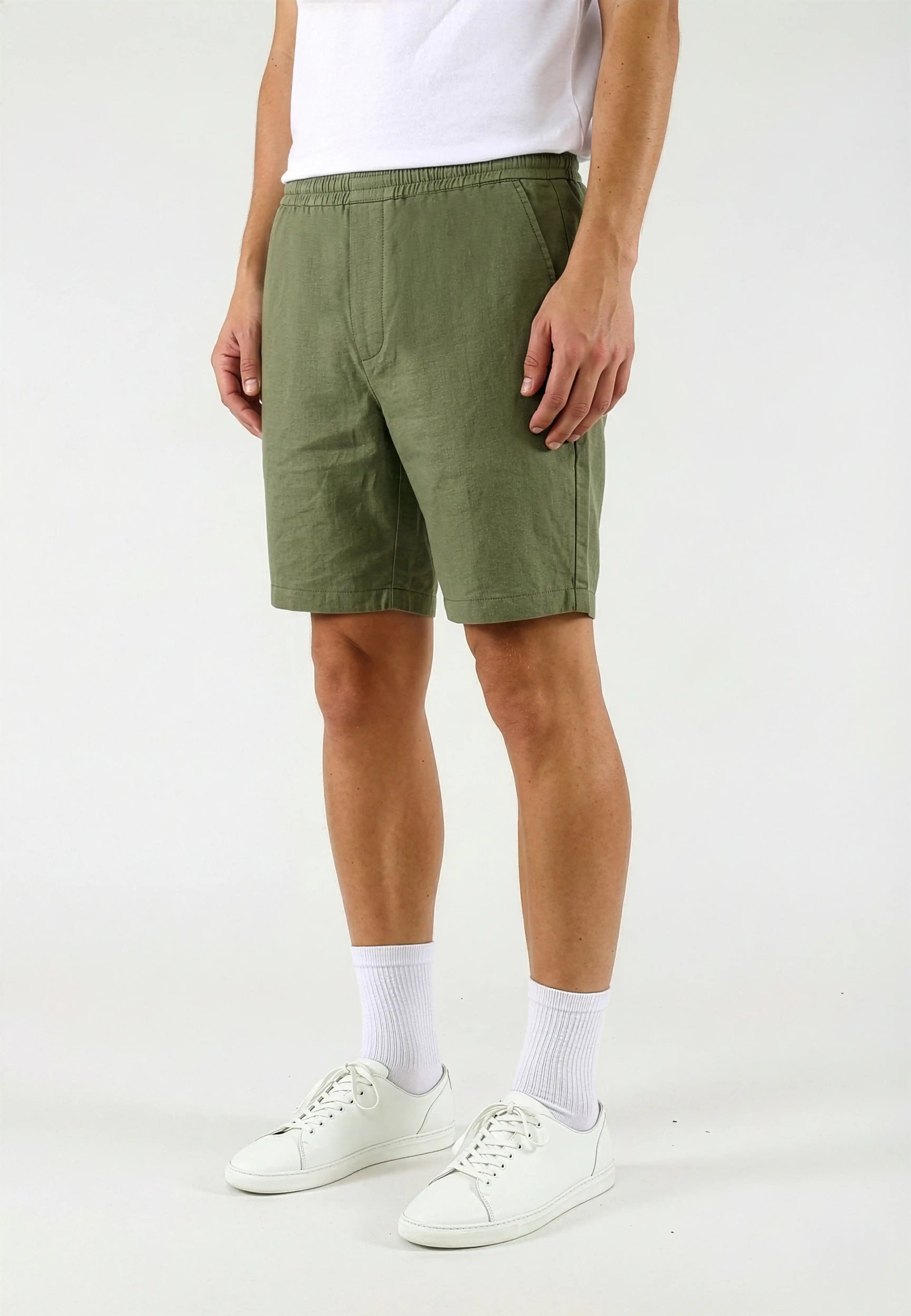 Mian linen shorts - Green