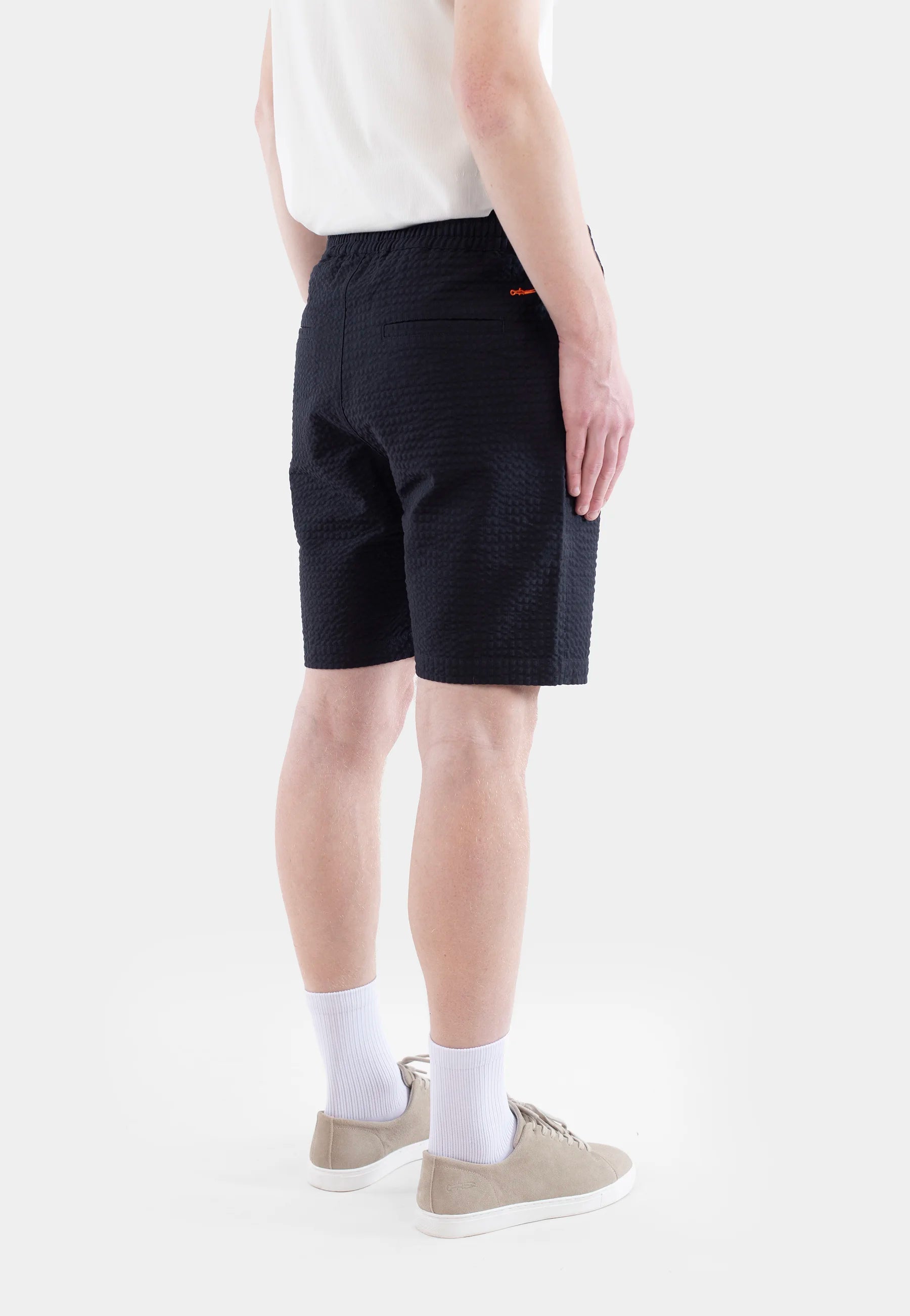 Mian seersucker shorts - Navy