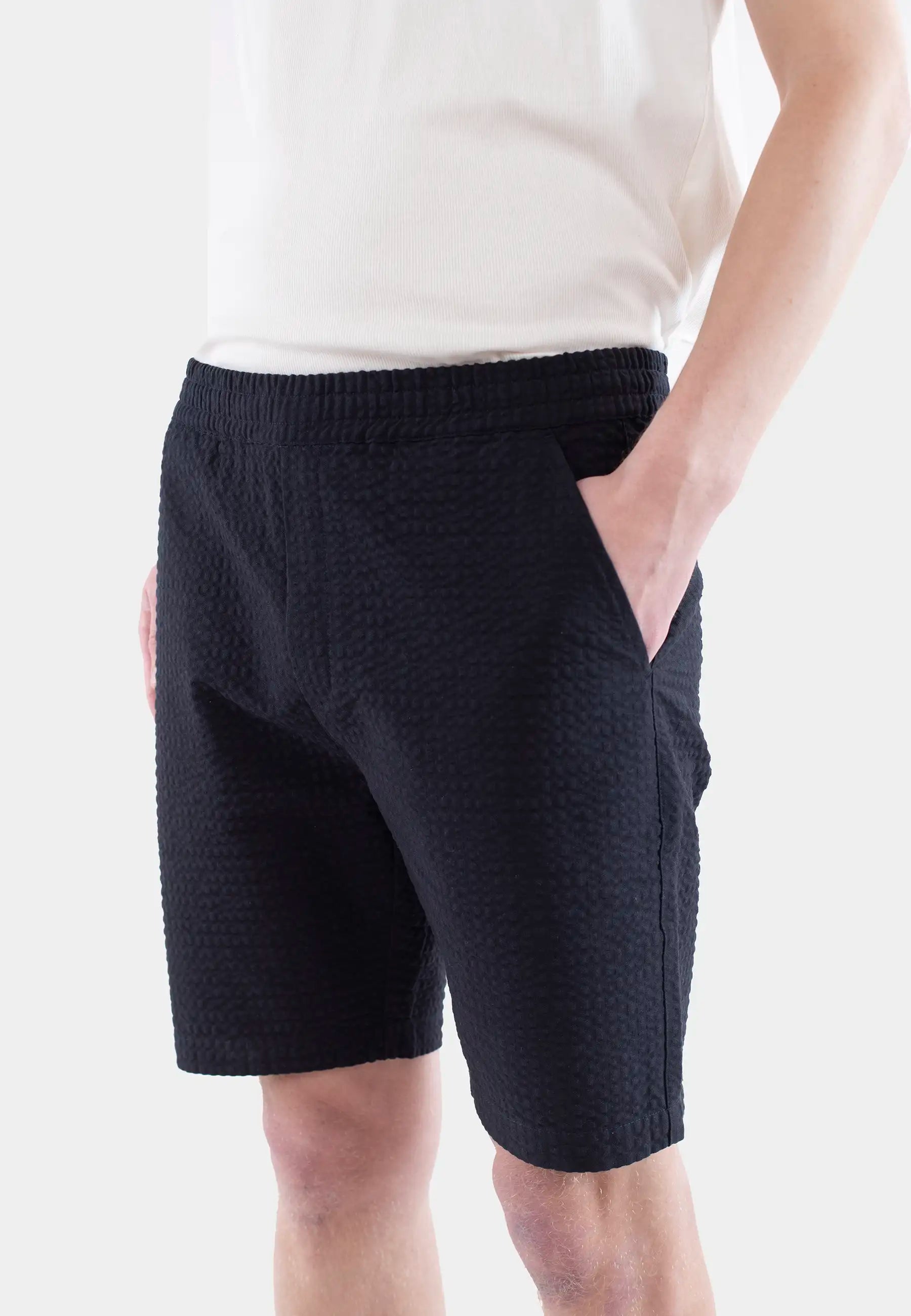 Seersucker overshirt set - Dark navy