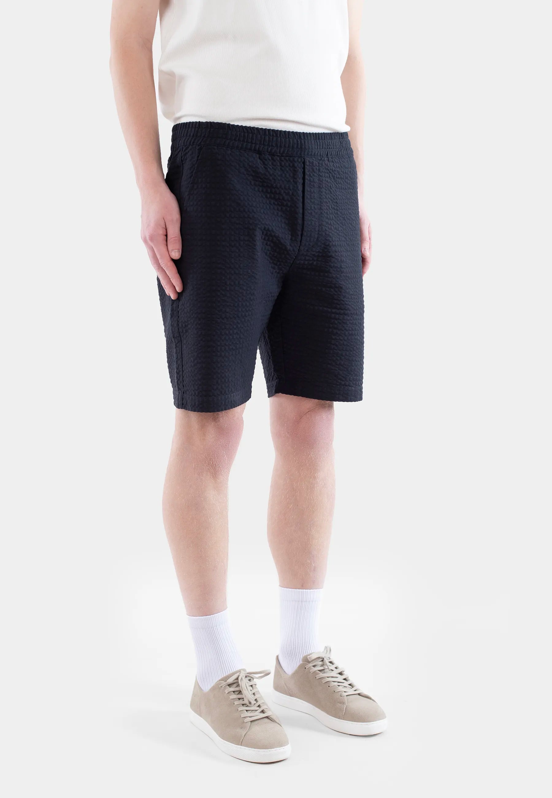 Seersucker overshirt set - Dark navy
