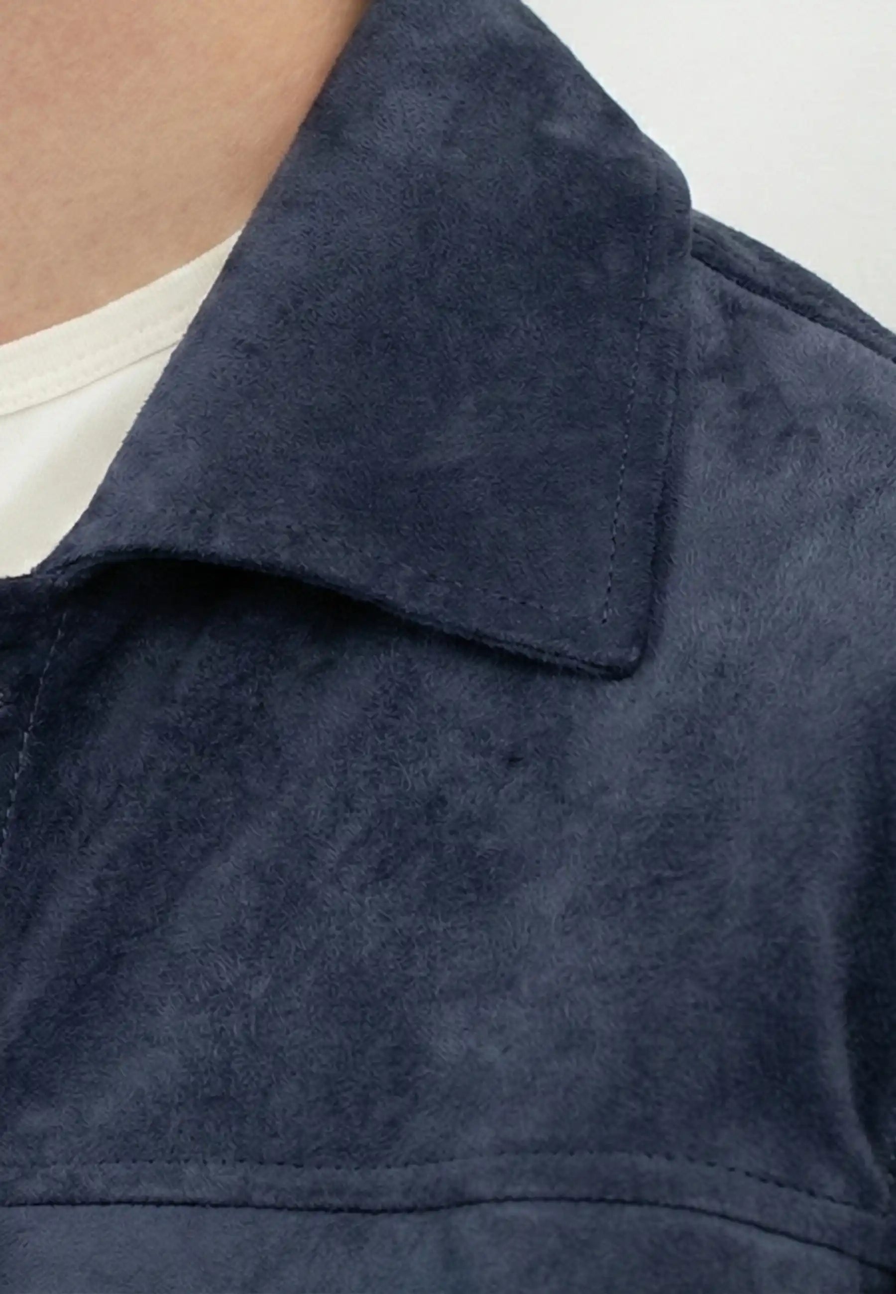 Nash vegan suede jacket - Blue