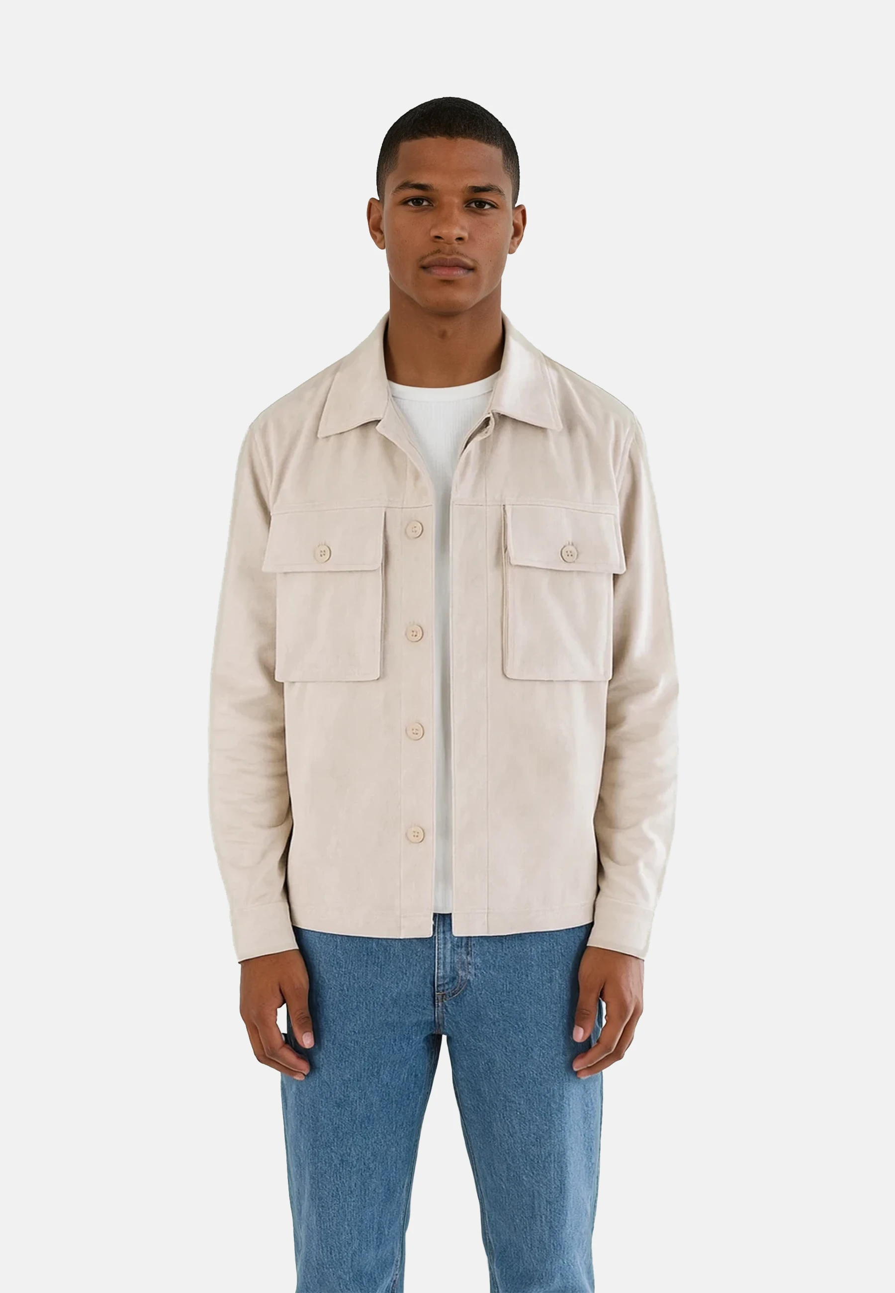 Nash vegan suede jacket - Beige