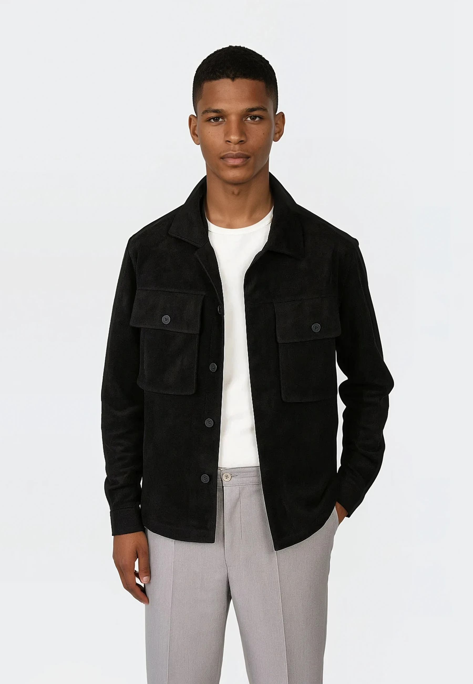Nash vegan suede jacket - Black