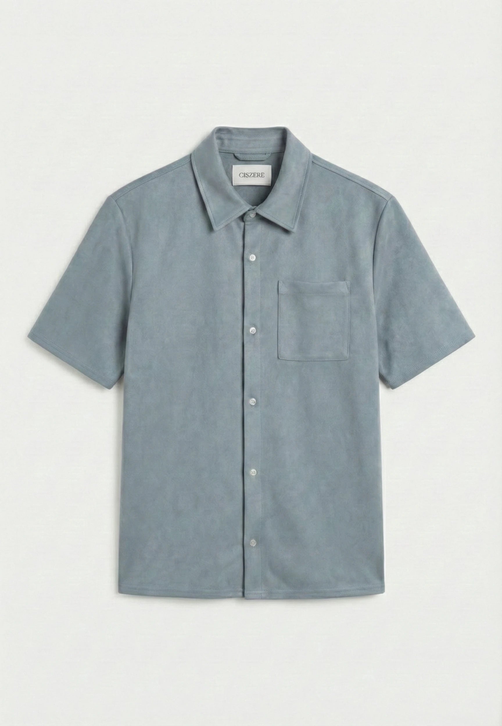 Nathan vegan suede shirt - Blue