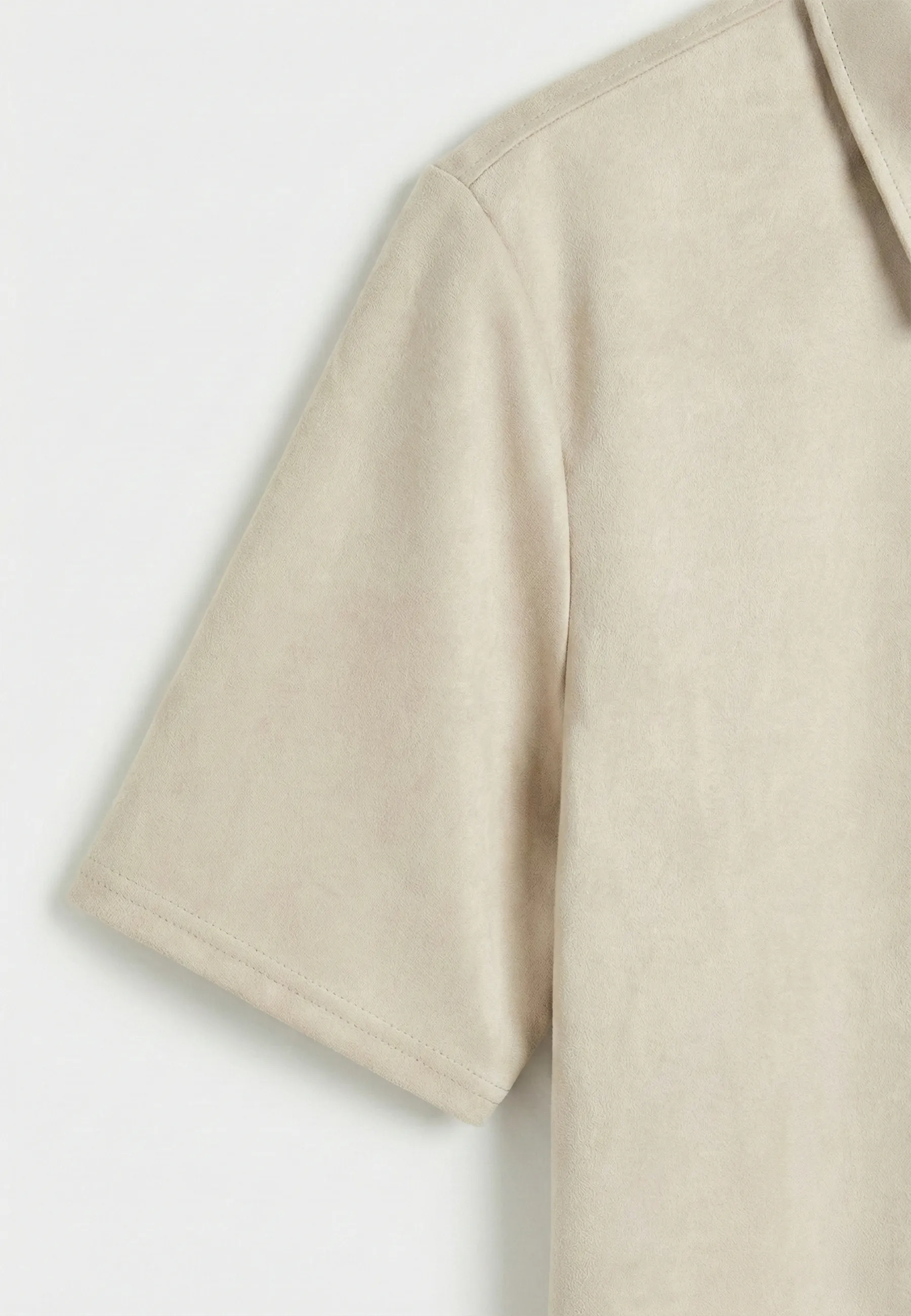 Nathan vegan suede shirt - Beige