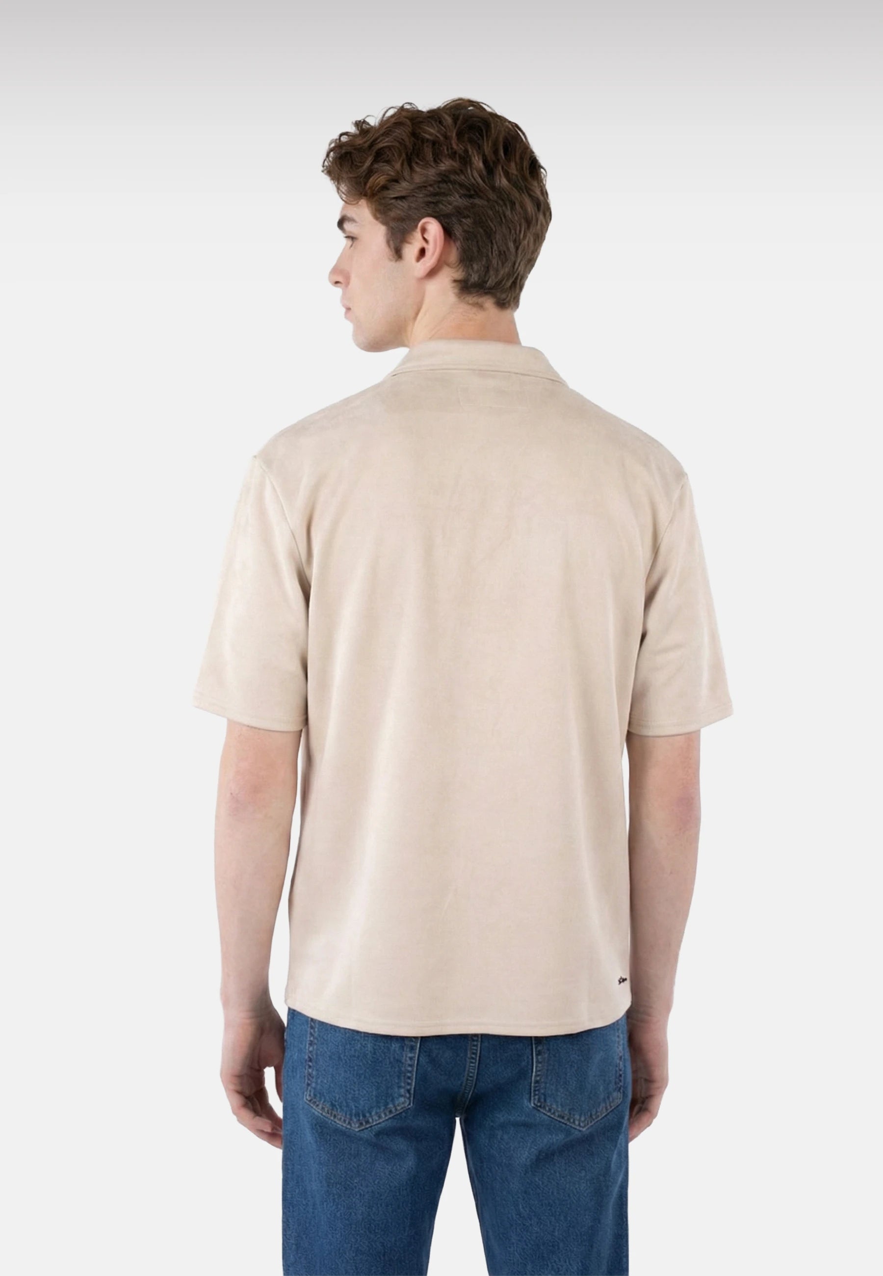 Nathan vegan suede shirt - Beige