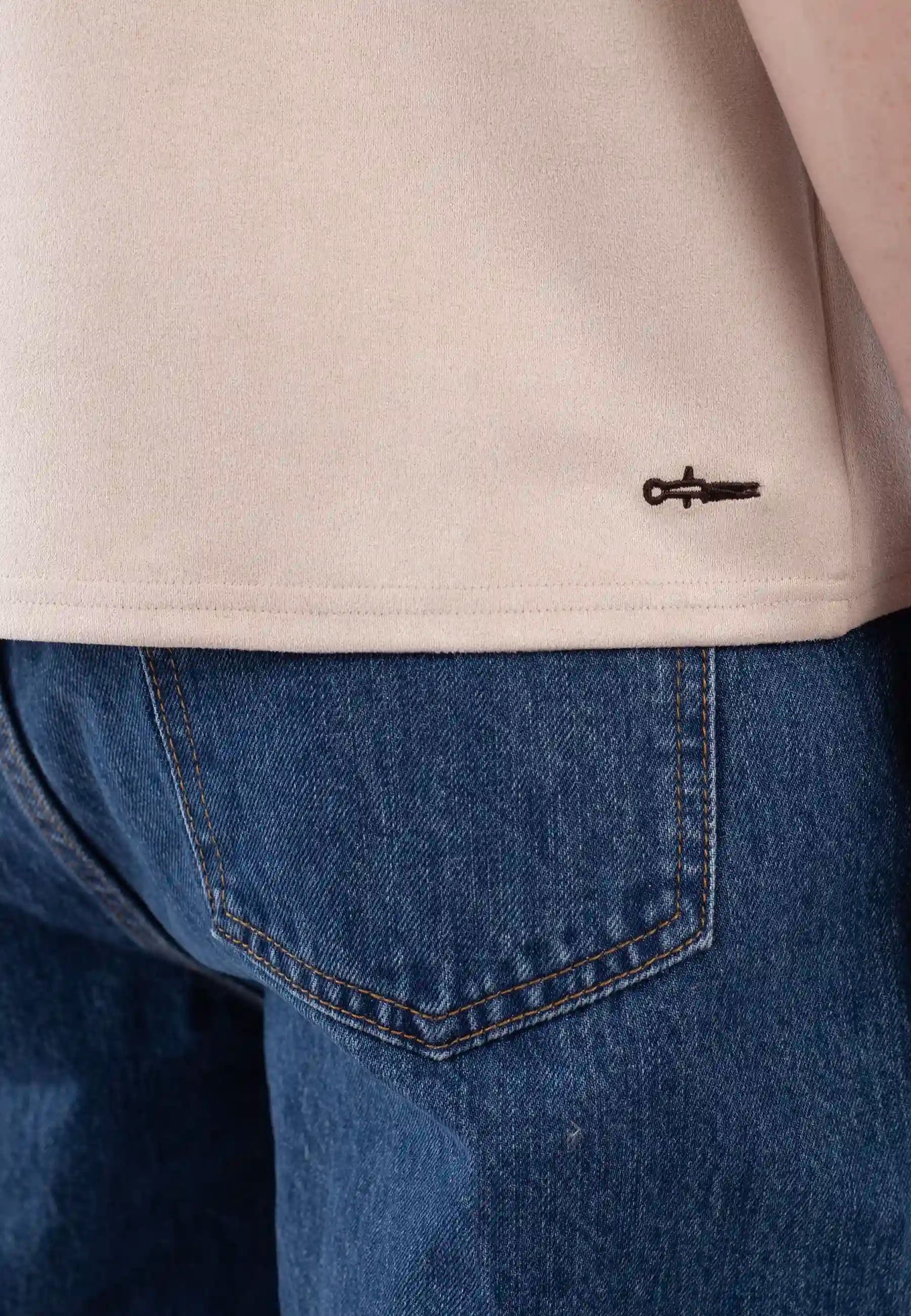 Nathan vegan suede shirt - Beige