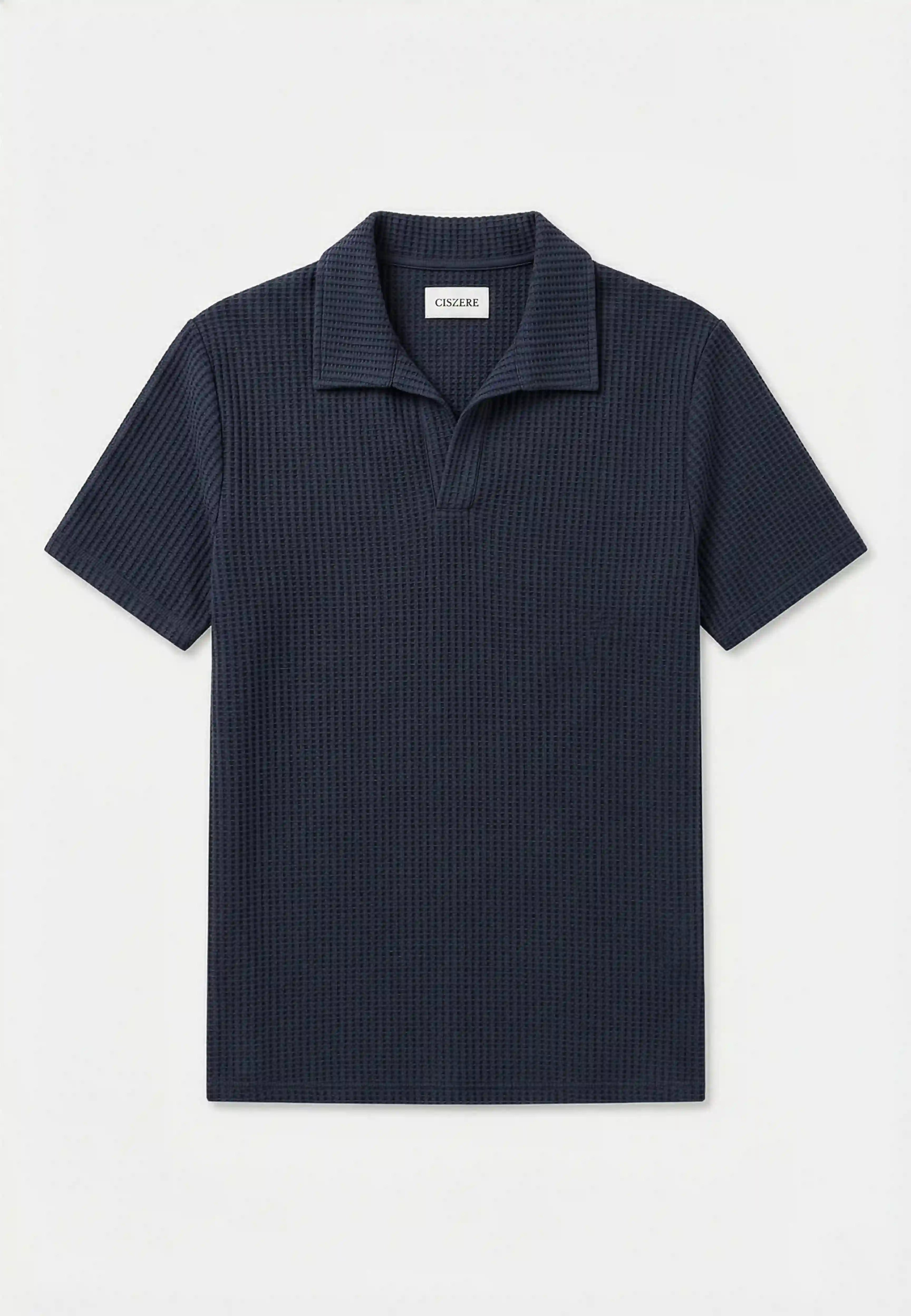 Nelson knitted polo - Blue