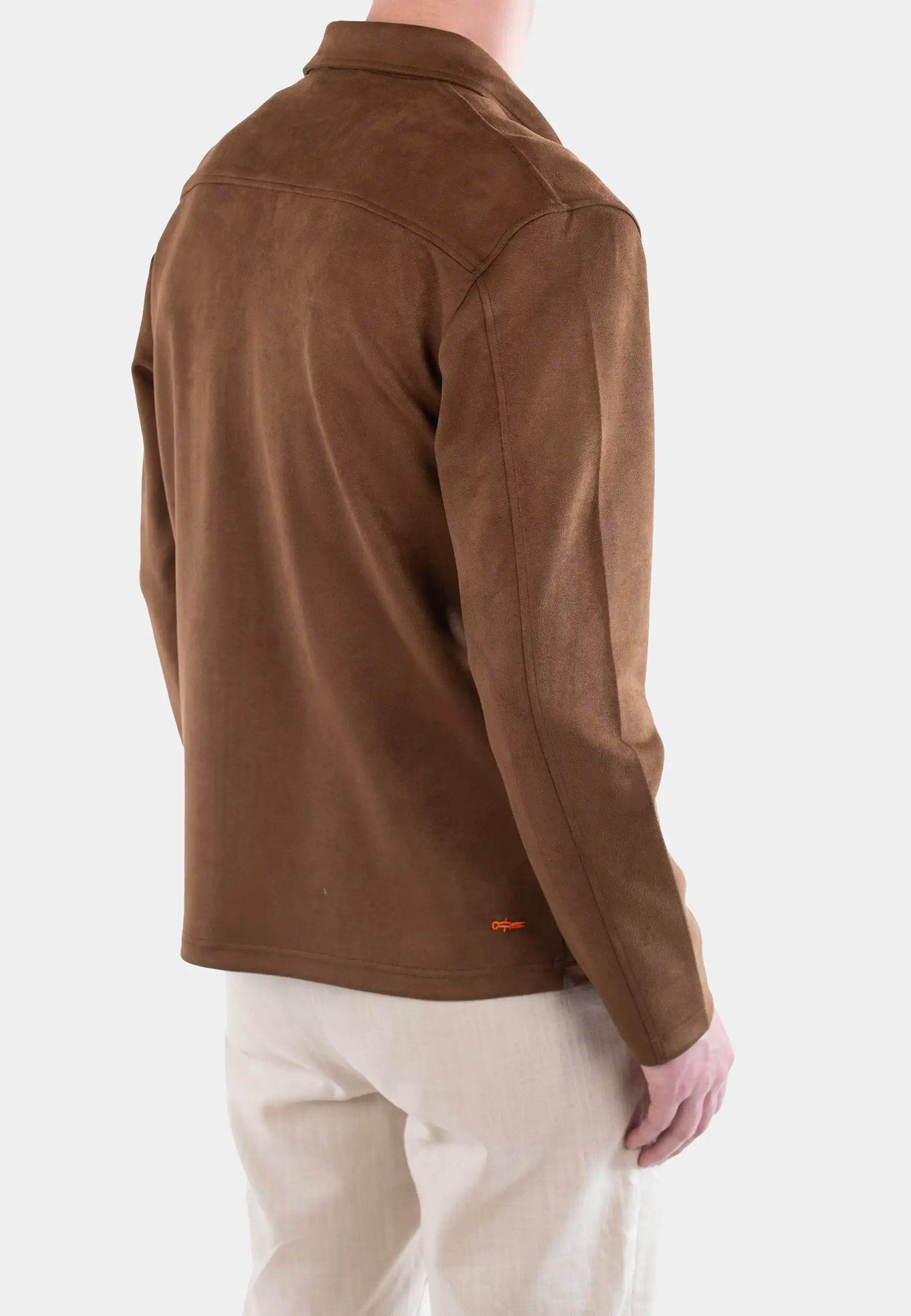 Neo vegan suede overshirt 2.0 - Brown
