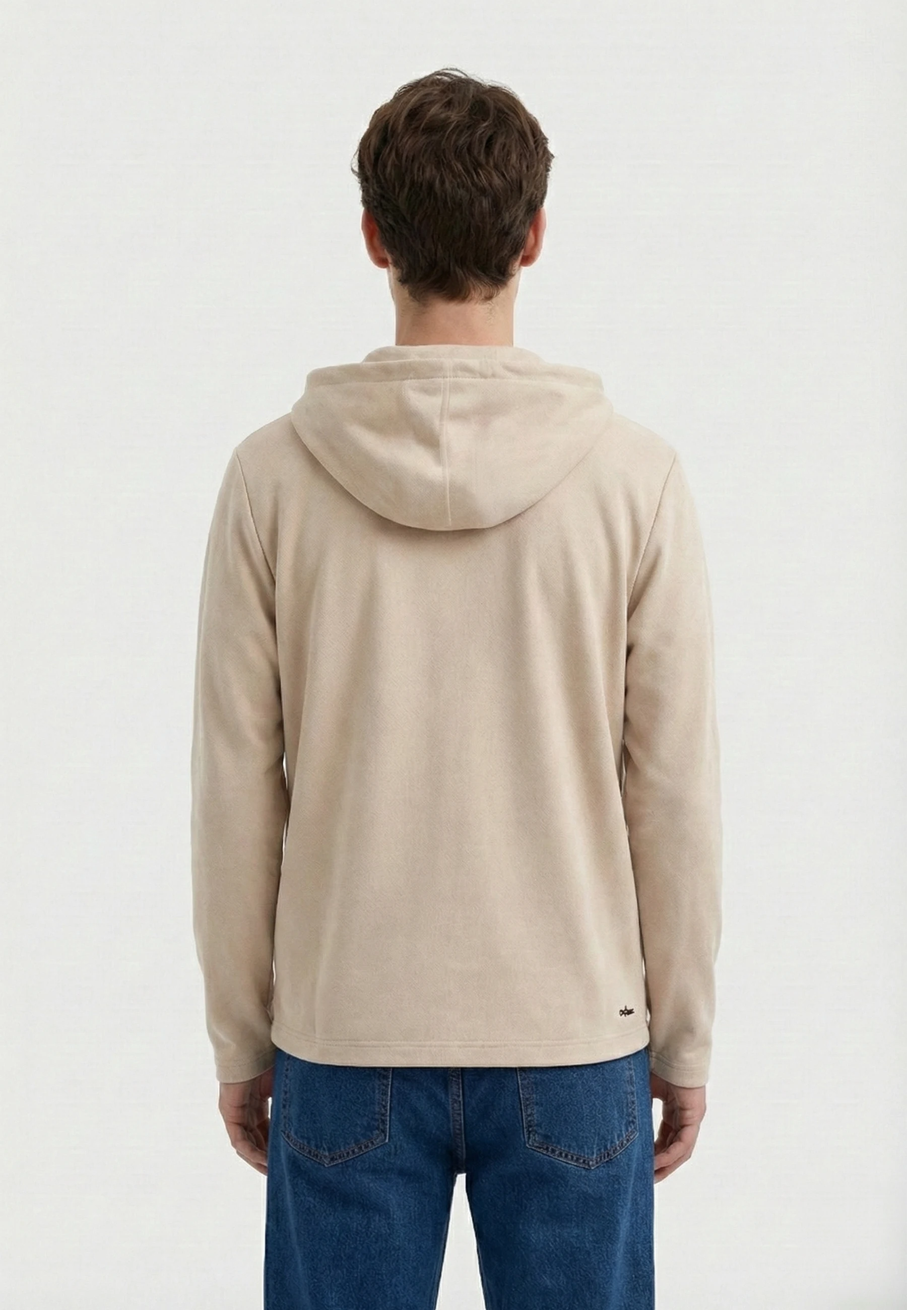 Nikolaj vegan zip hoodie - Beige