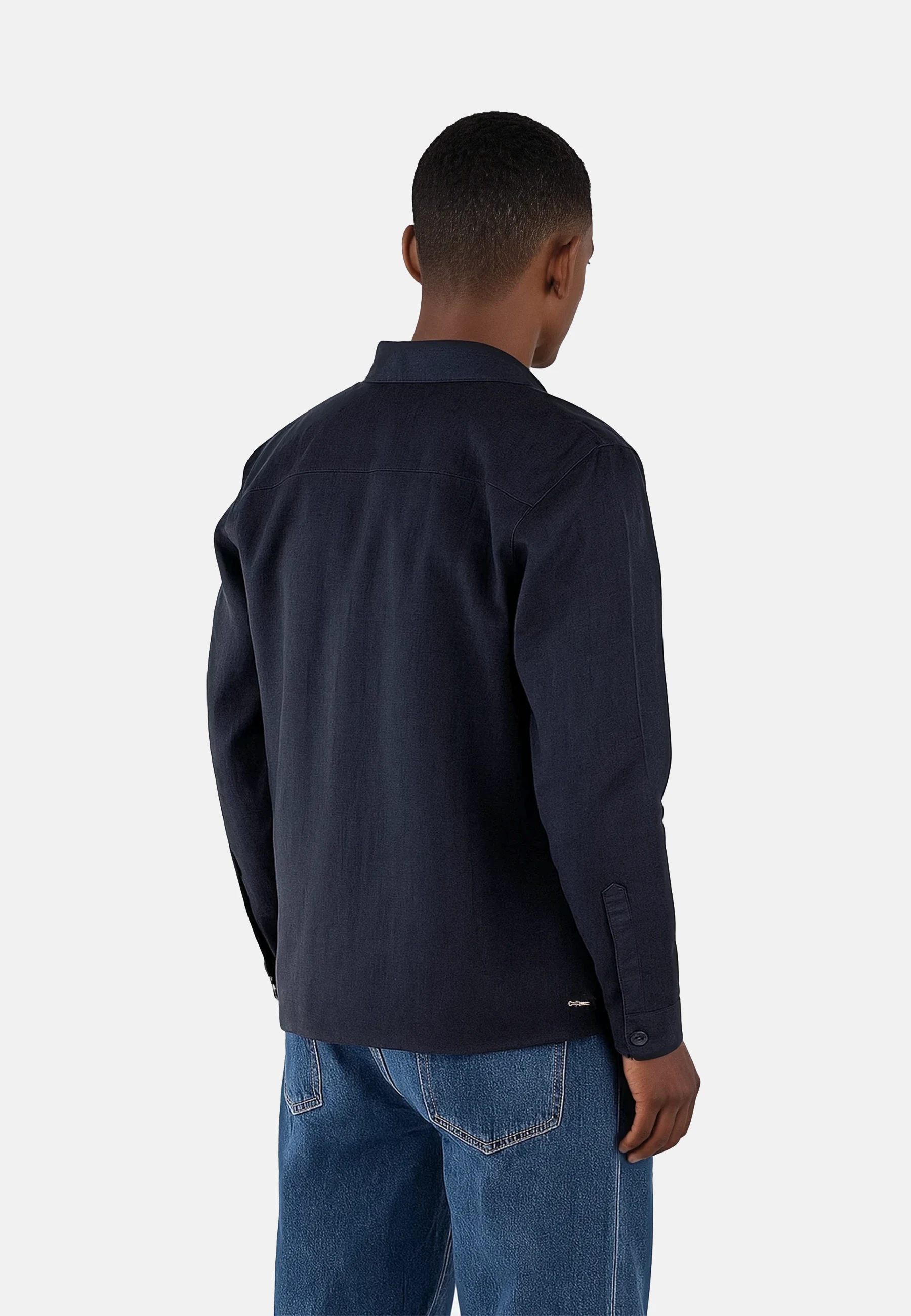 Quincy linen overshirt - Blue