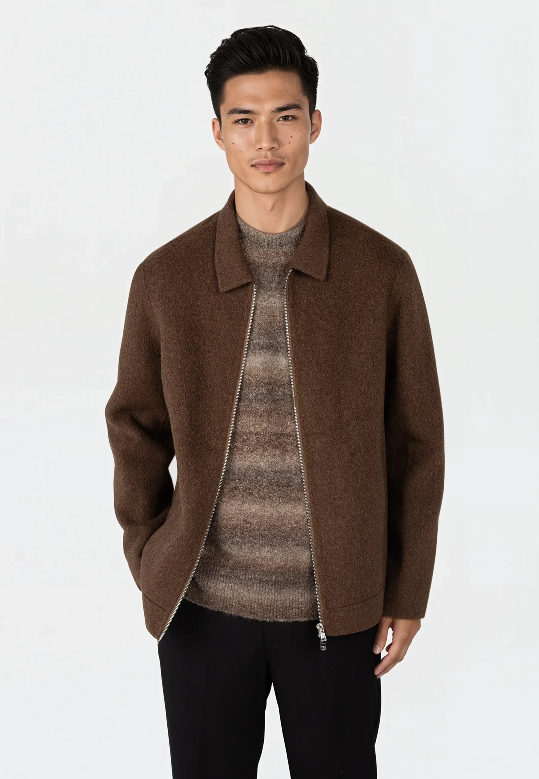 Quinn wool jacket - Brown