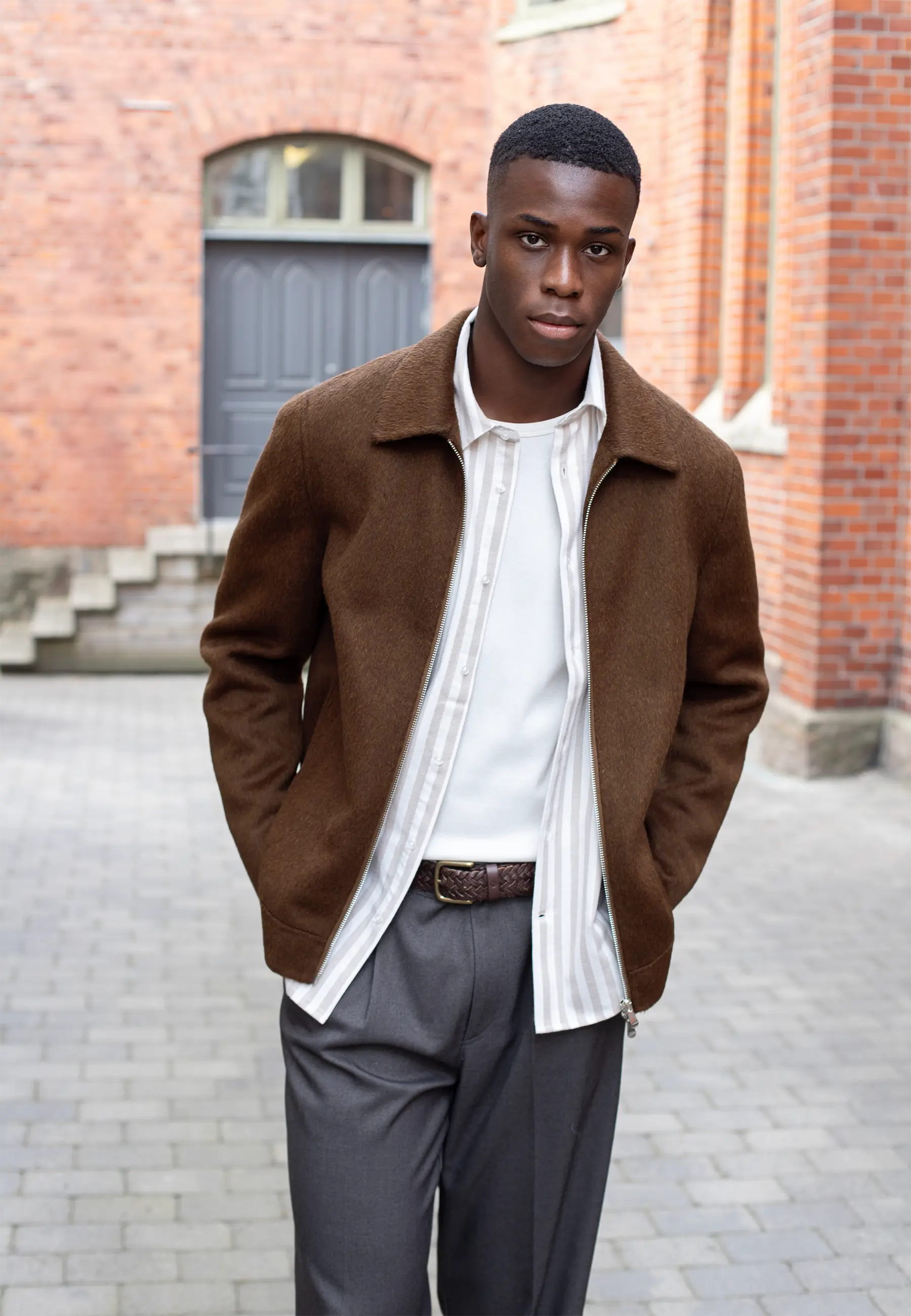 Quinn wool jacket - Brown