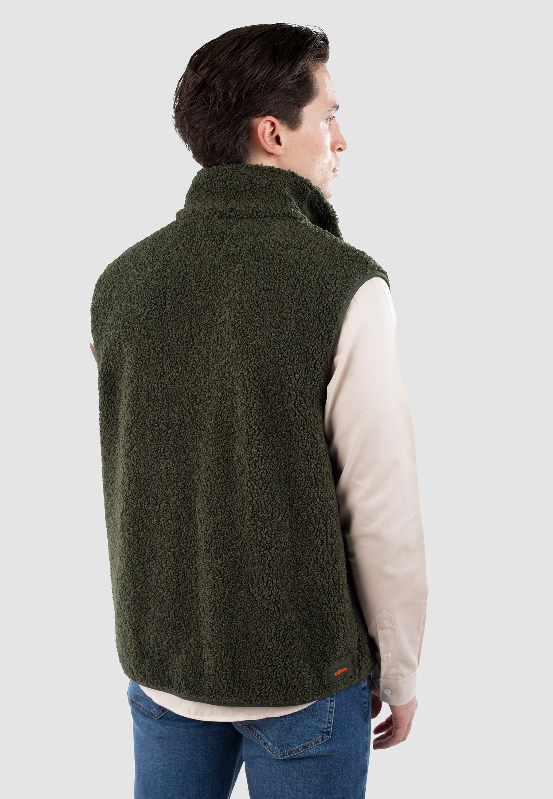 Remy pile vest - Moss green