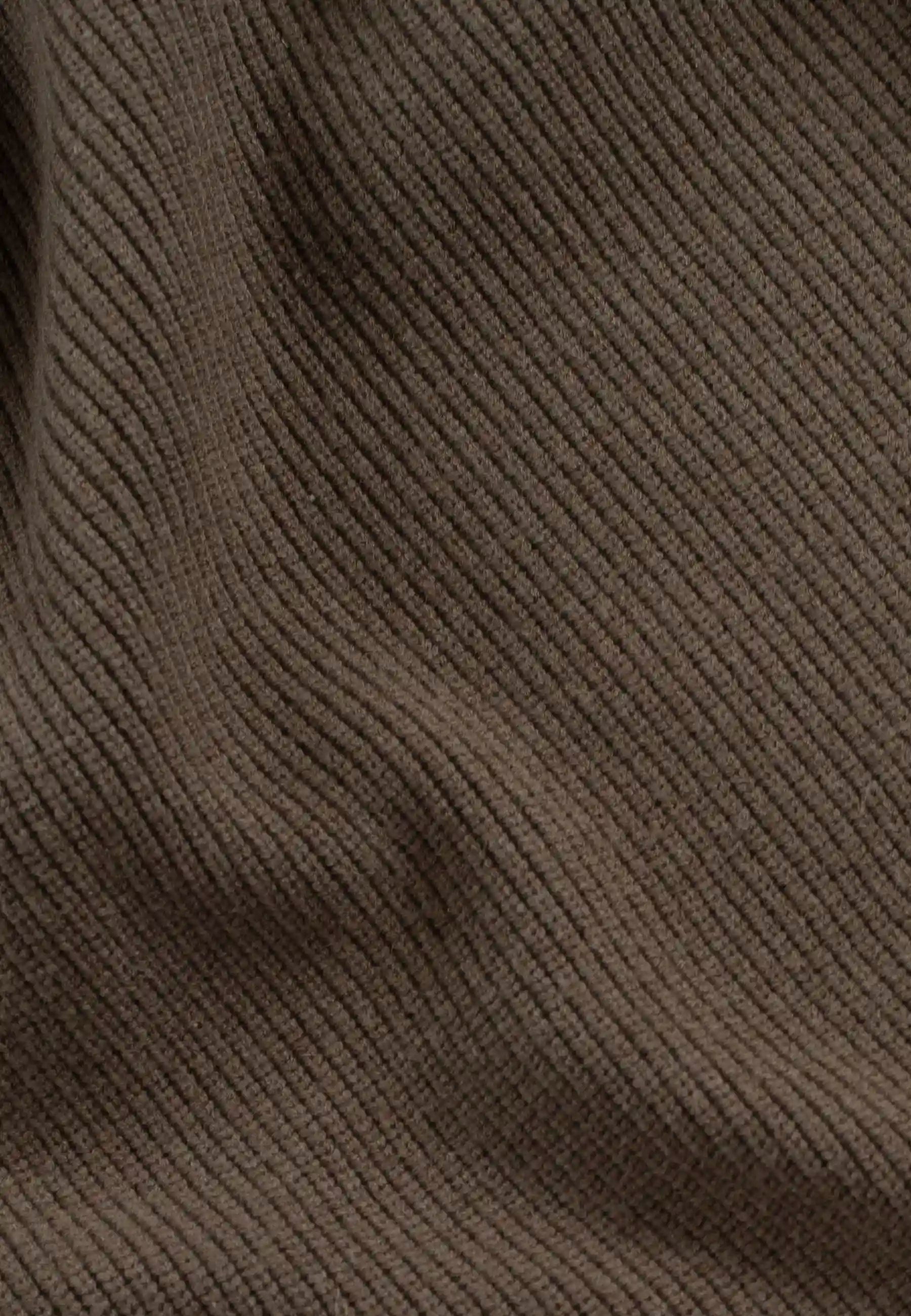 Reuben knitted half zip - Brown