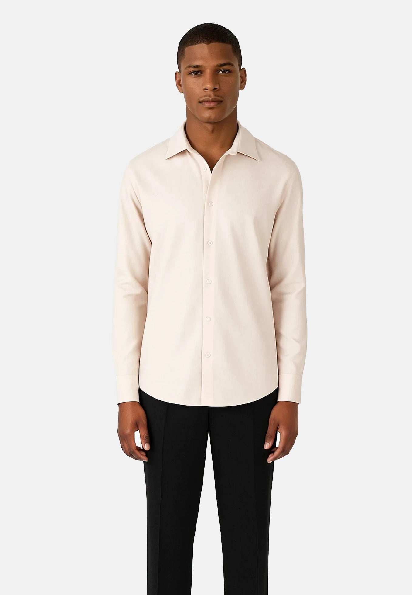 Shift brushed flannel shirt - Beige