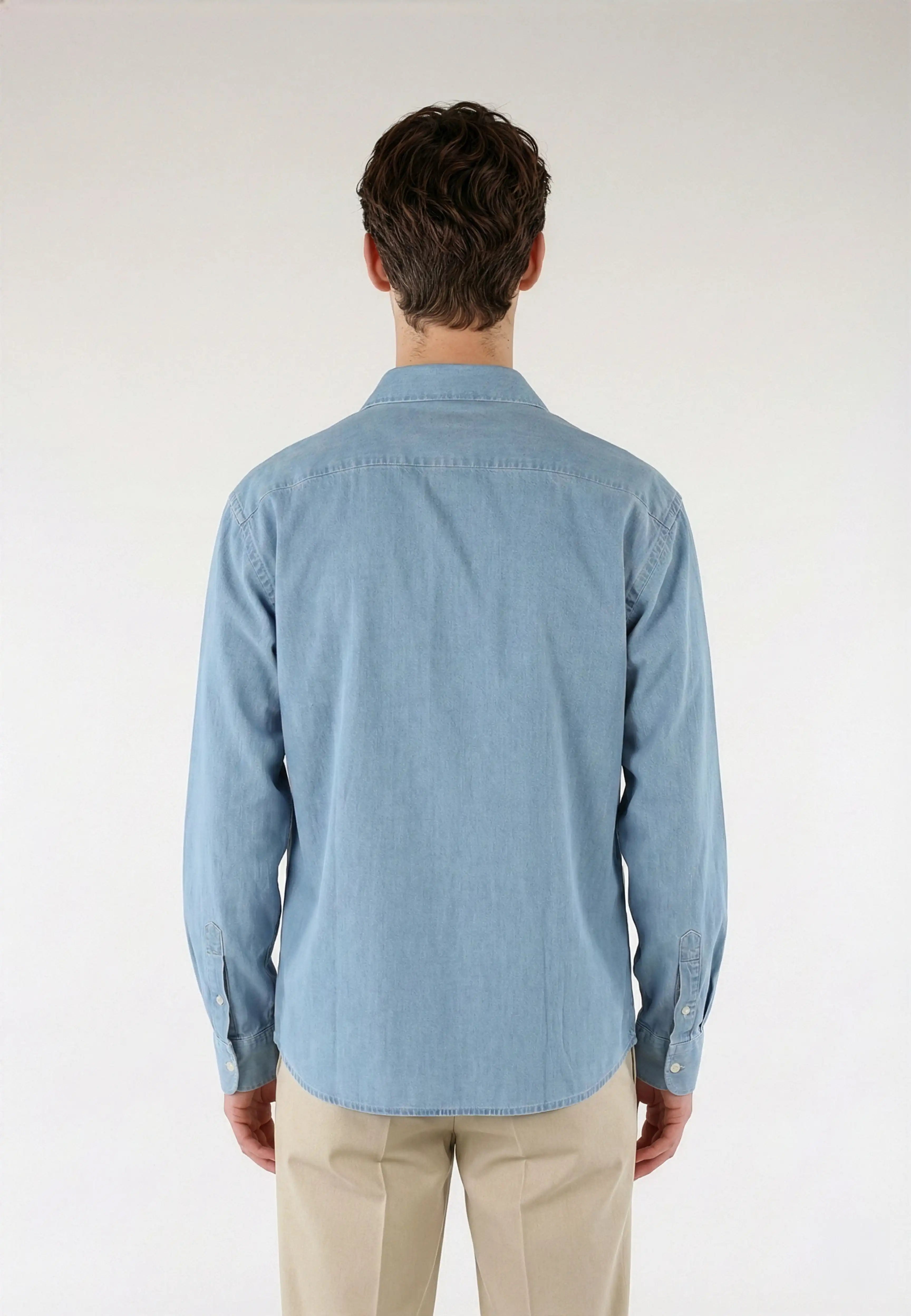 Shift relaxed washed denim shirt - Blue