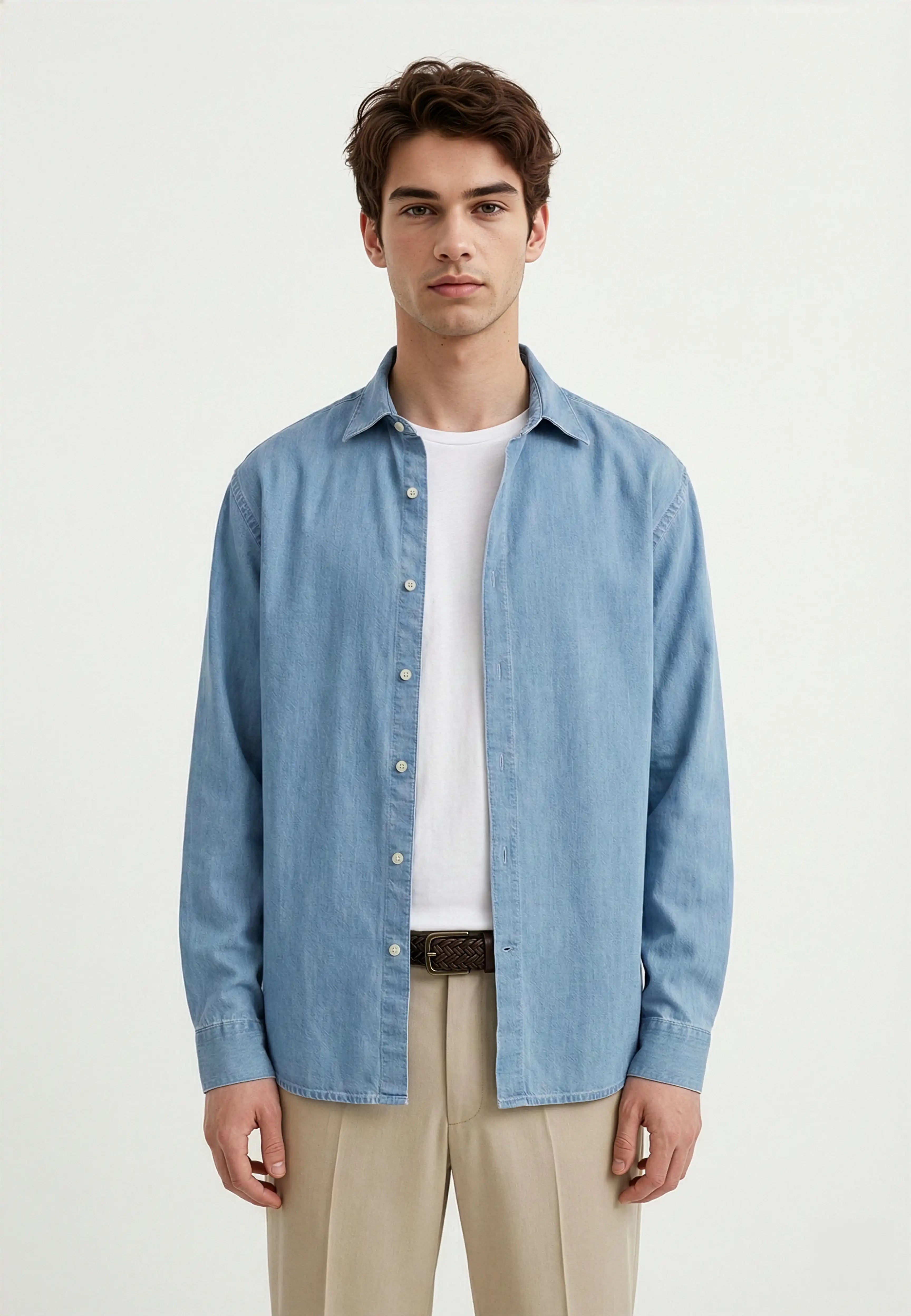 Shift relaxed washed denim shirt - Blue