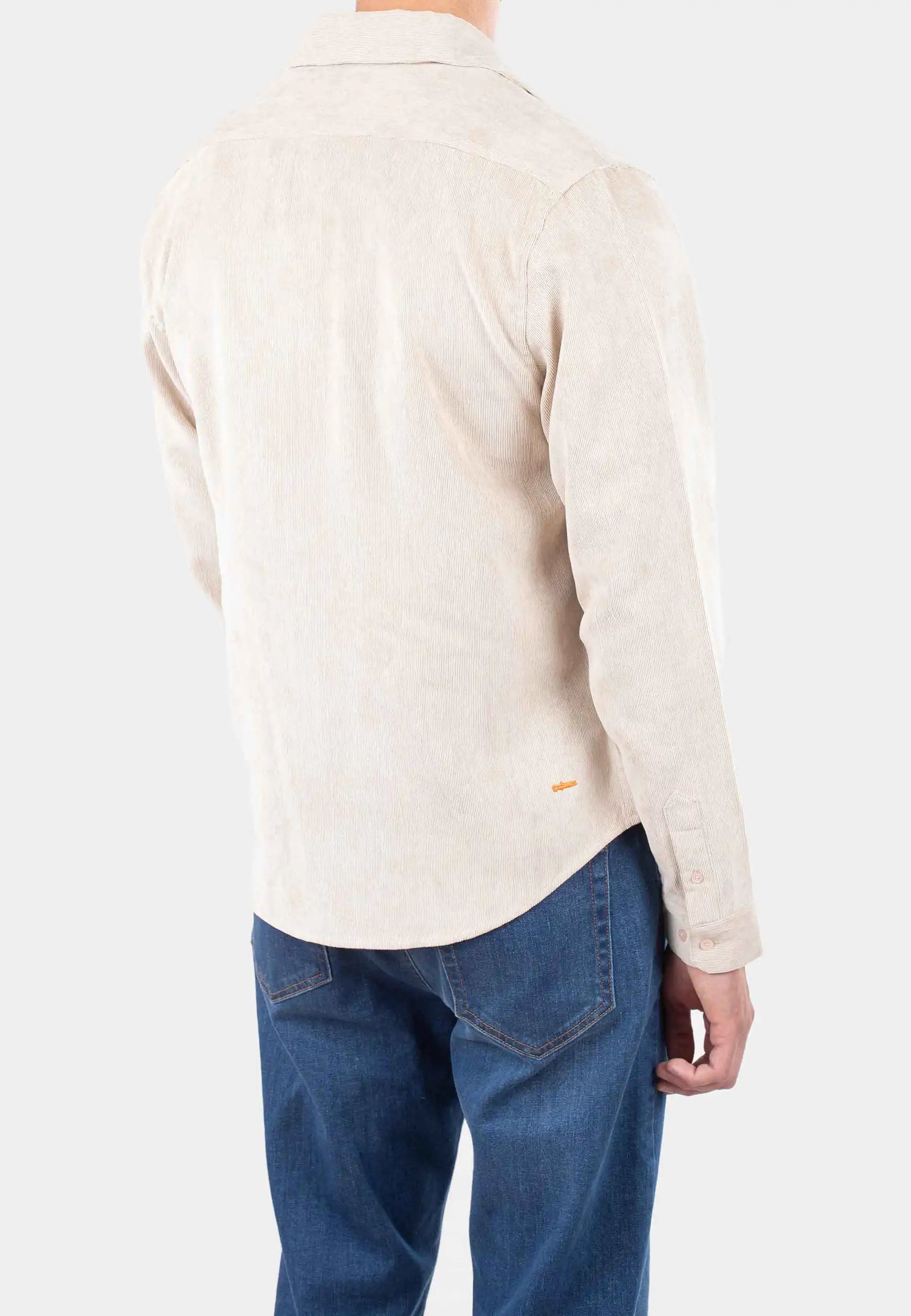 Aden cord zip shirt - Gobi sand