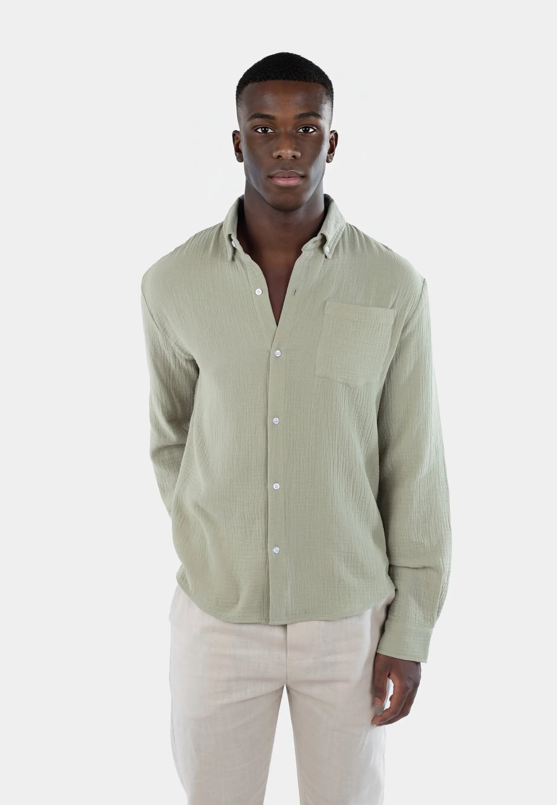 Theo gauze shirt - Green