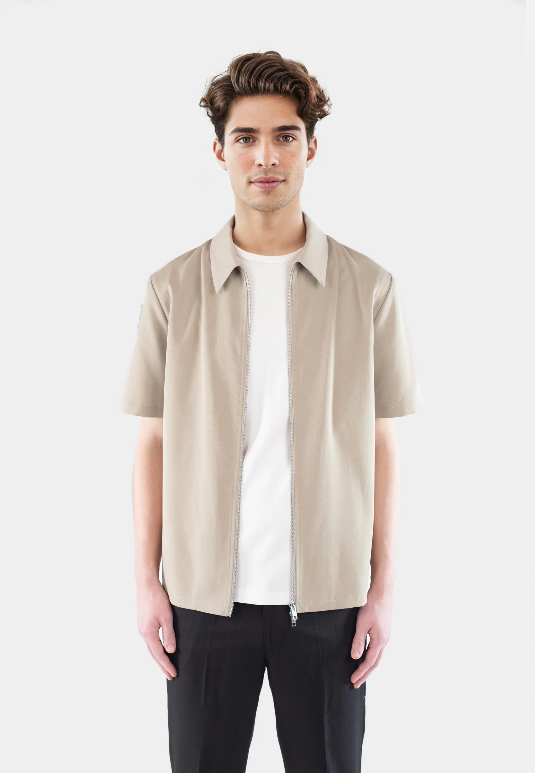 Vander zip shirt - Cappuccino