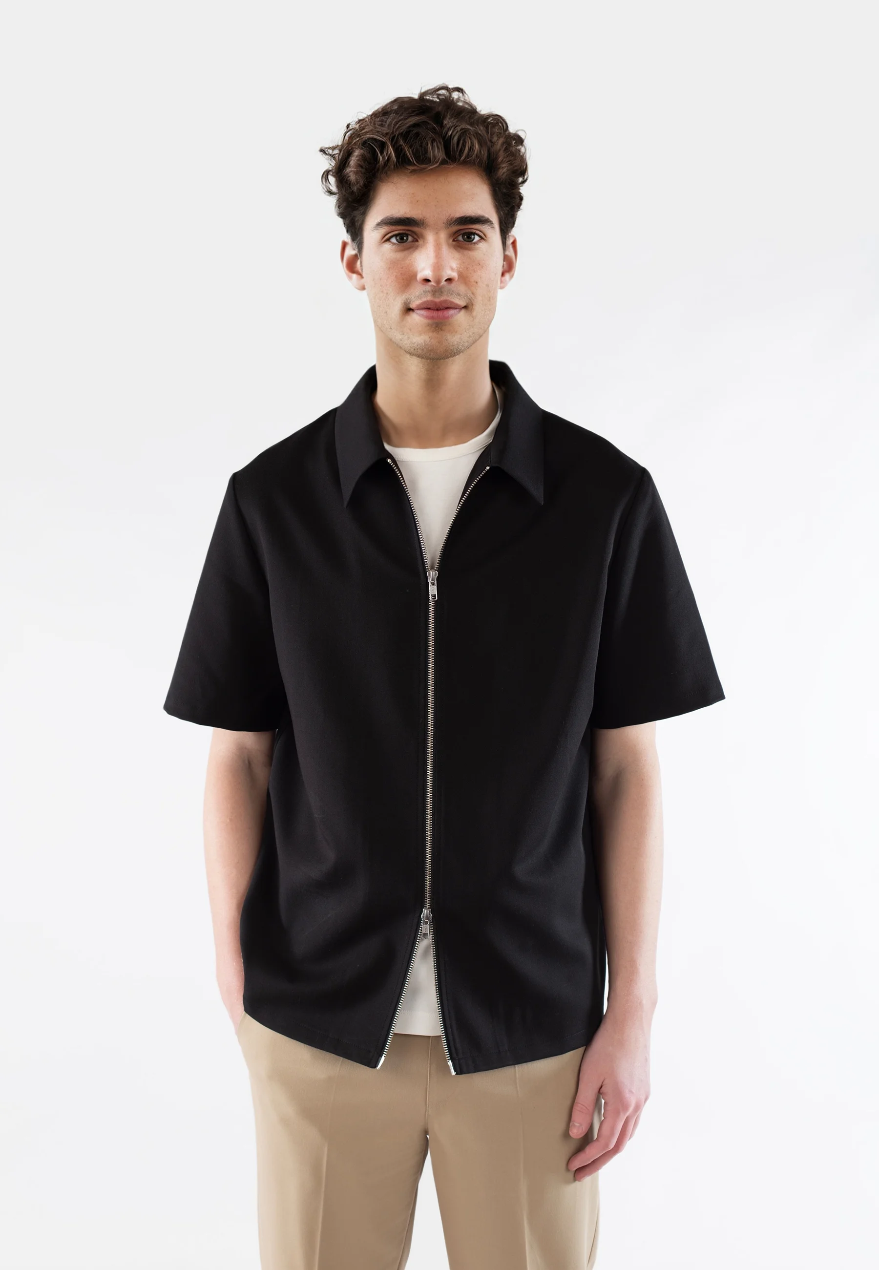 Vander zip shirt - Black