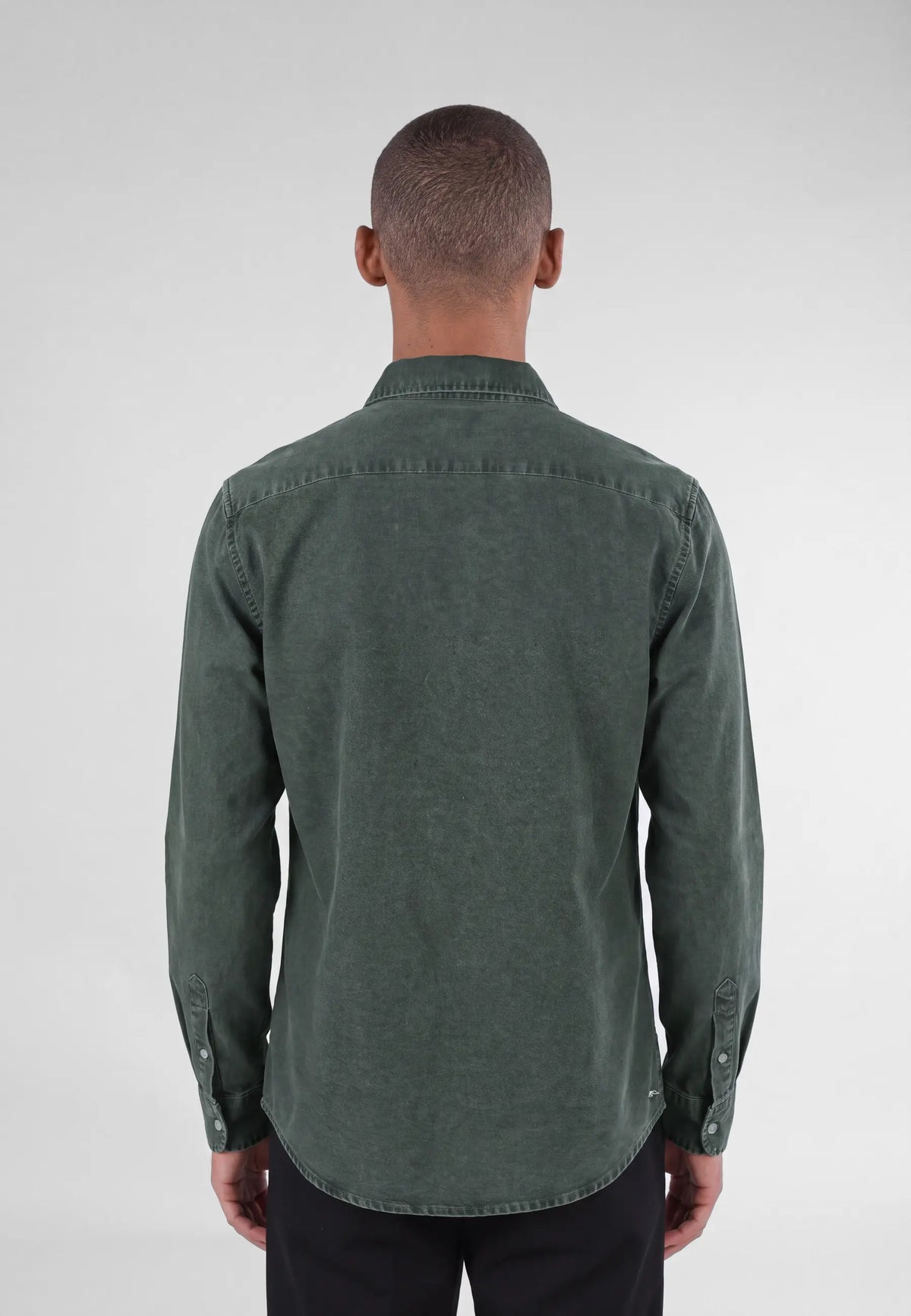 Algot washed oxford shirt - Green, on model