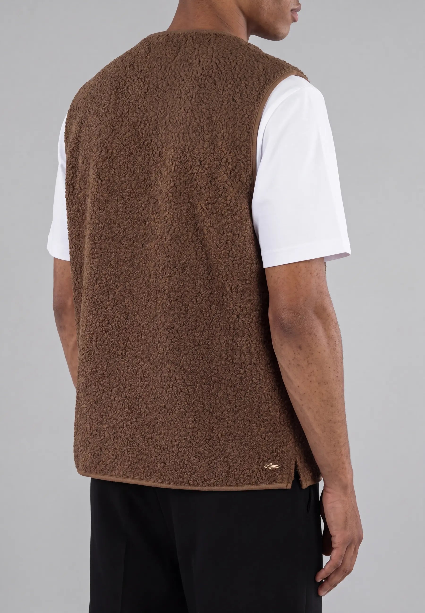 Avery boucle vest - Brown, detail view