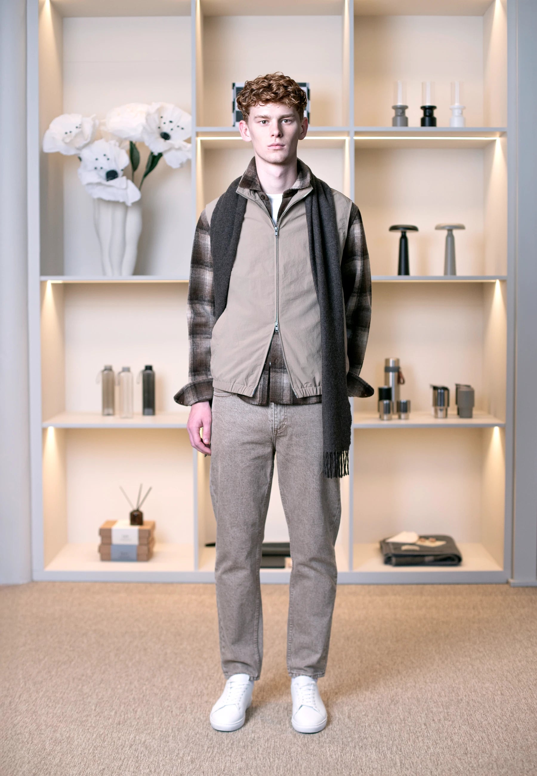 Ciszere AW26 Past Forward - checked shirt with beige vest