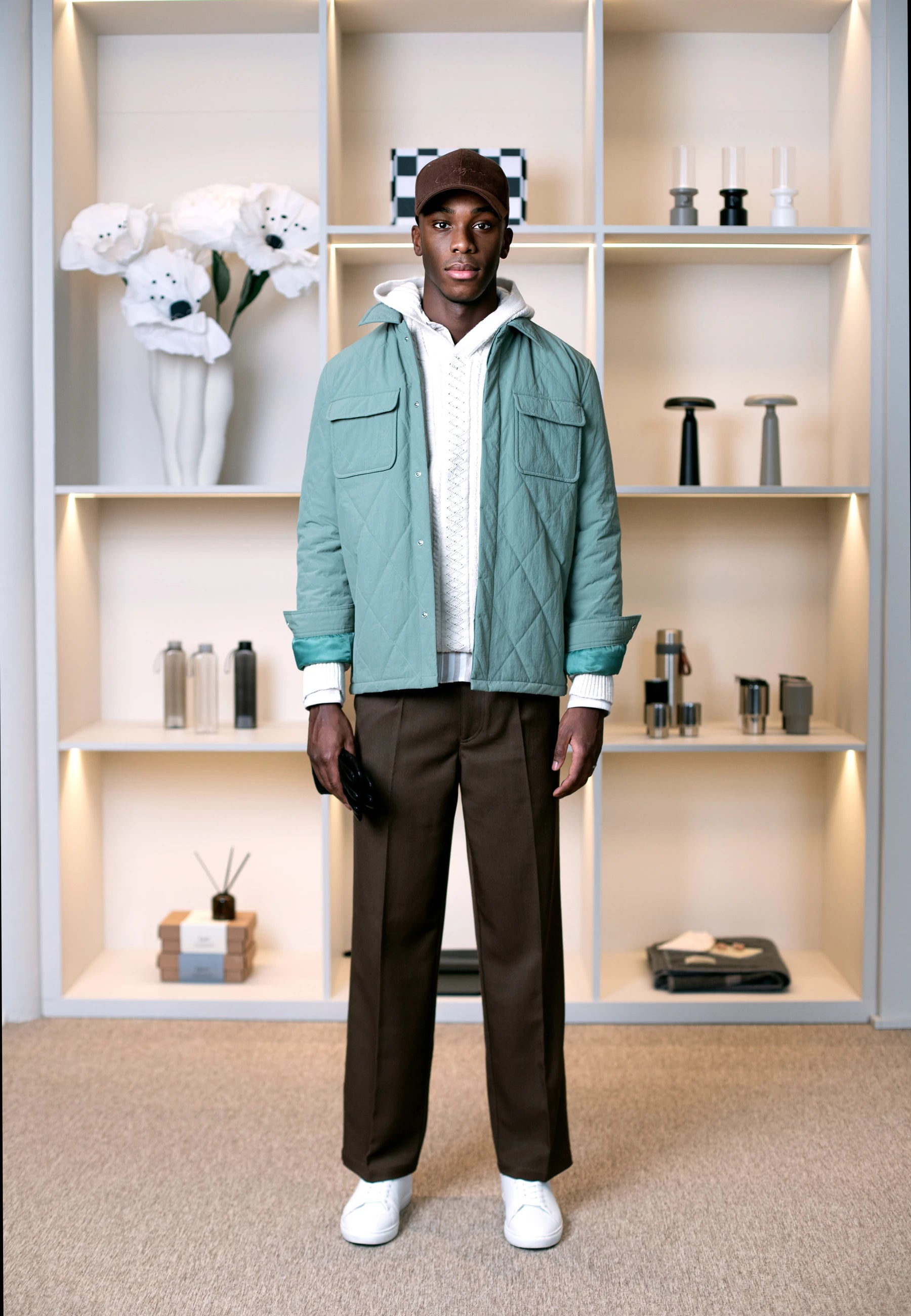 Ciszere AW26 Past Forward - mint jacket with brown trousers