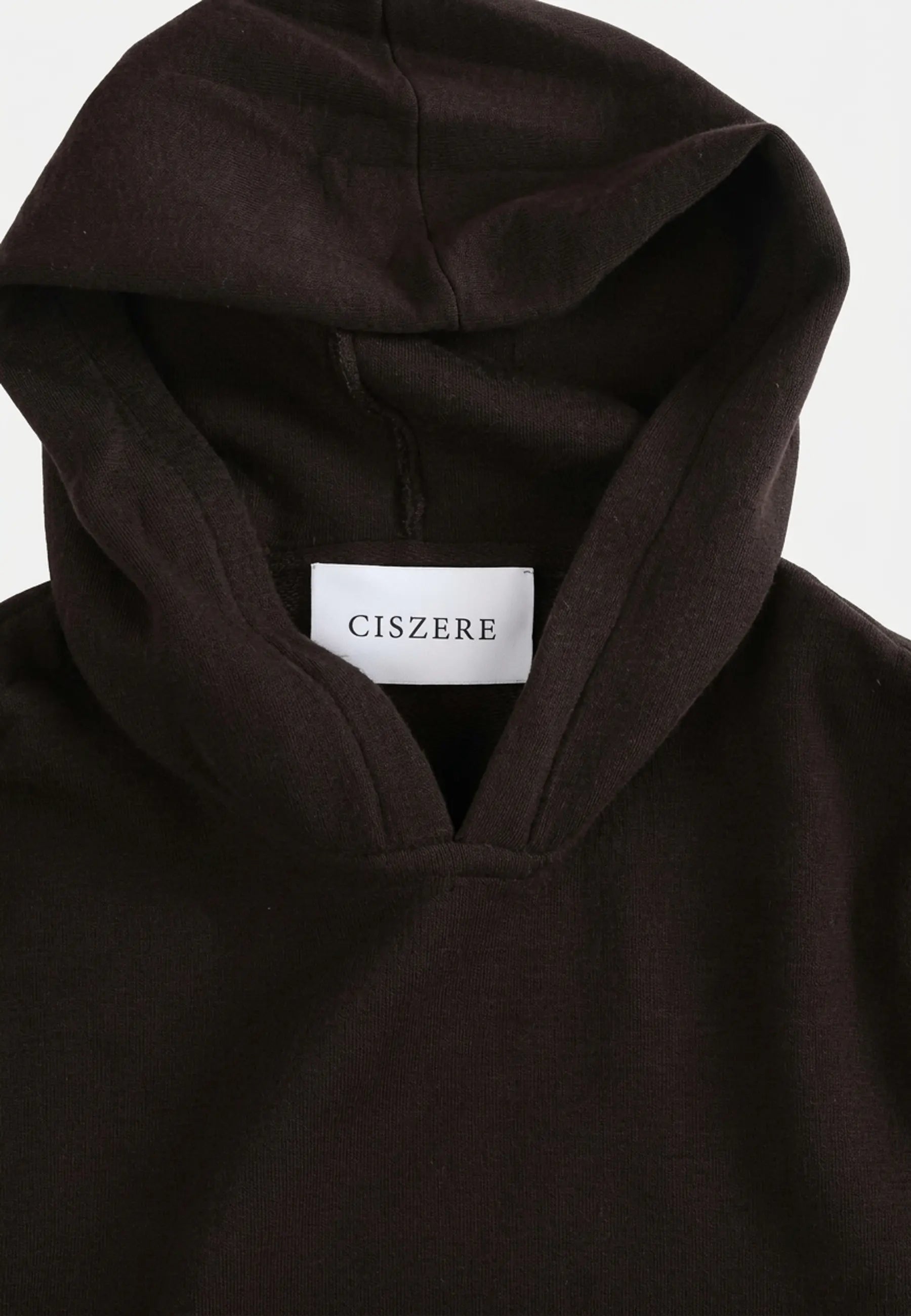 Cedric knitted hoodie - Brown, flat lay