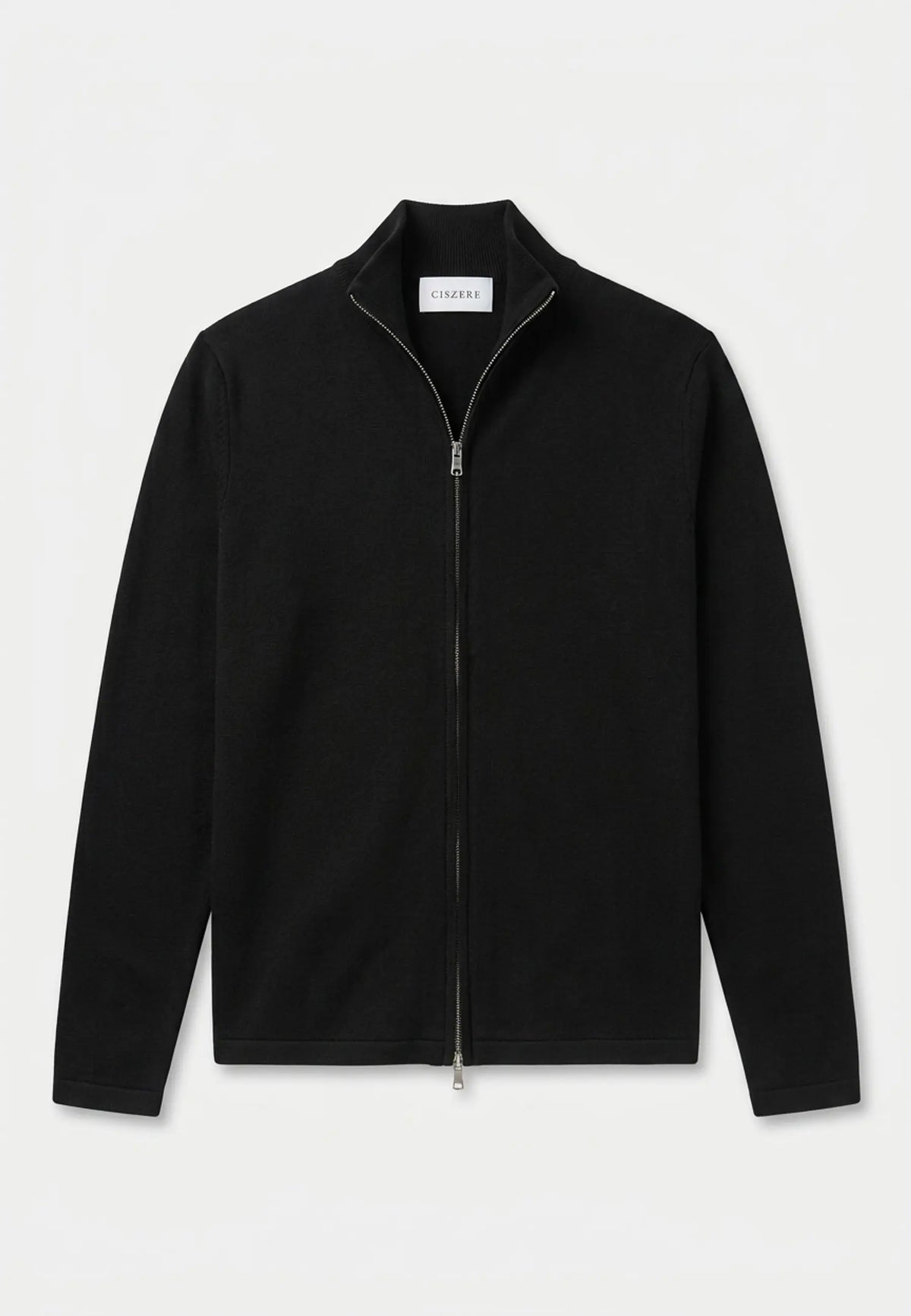 Cemal knitted high collar - Black, on model