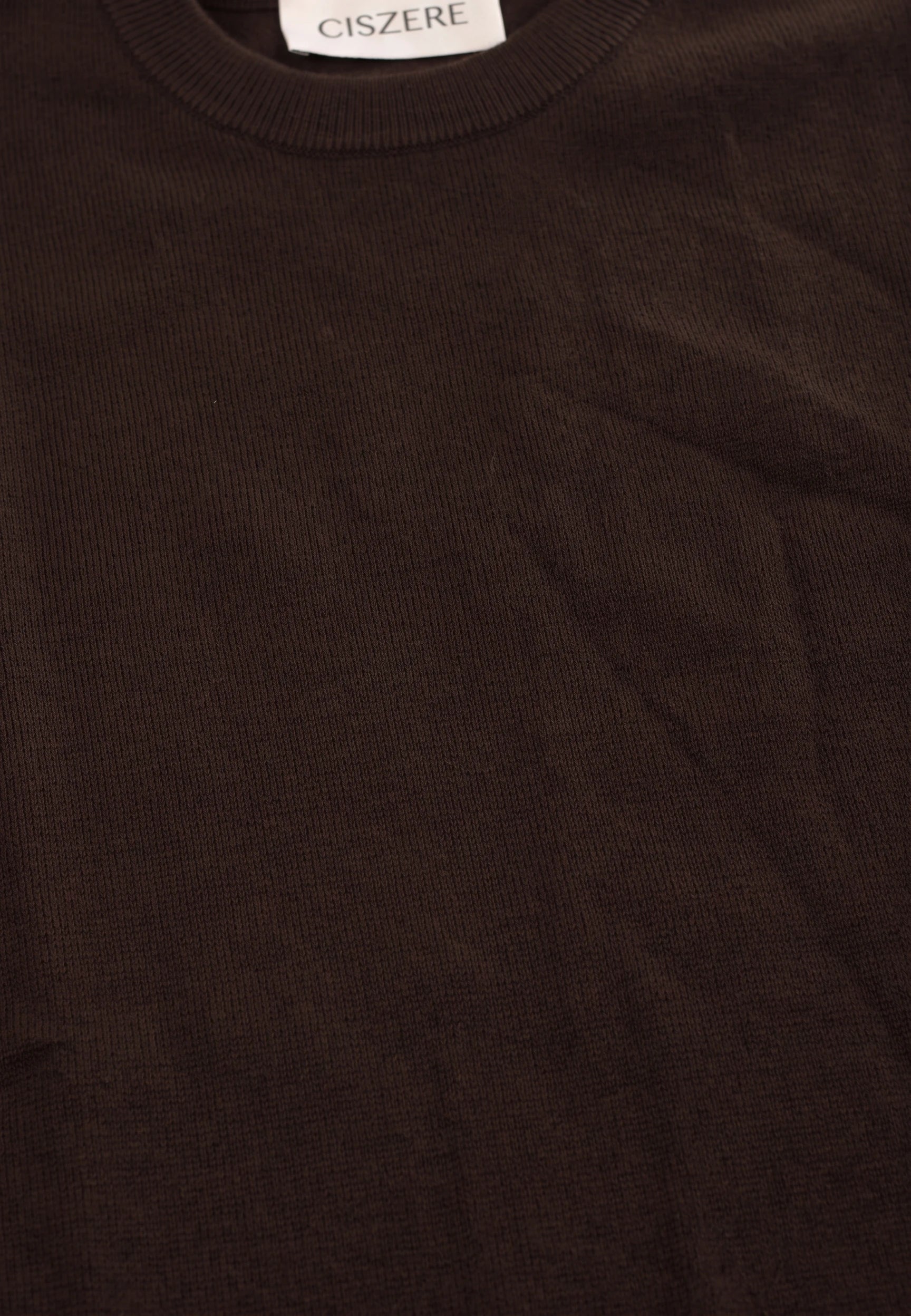 Clark knitted crewneck- Java, fabric close up
