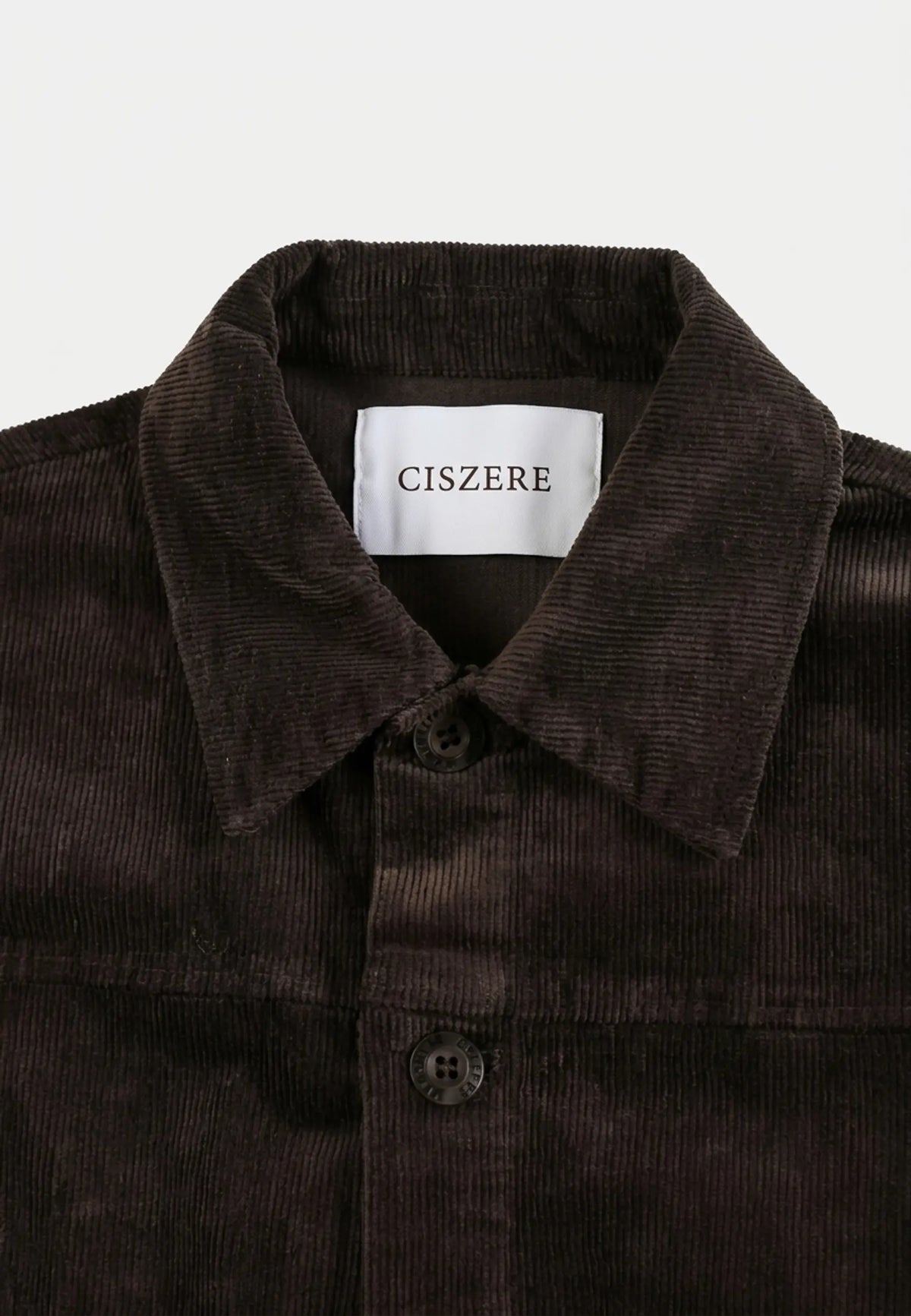 Dylan cord overshirt 3.0 - Dark Brown, flat lay