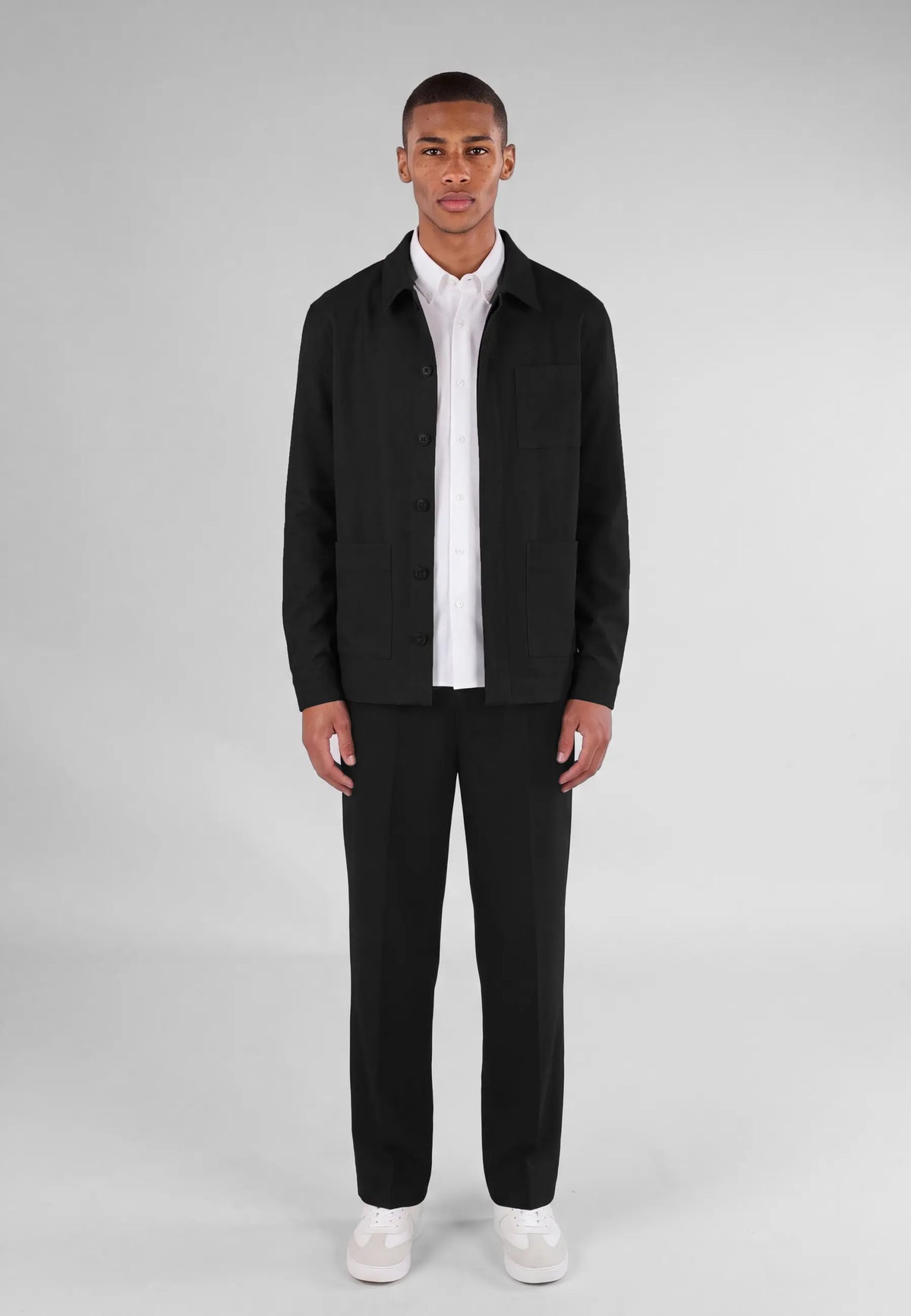 Elis heavy overshirt - Black, detail view