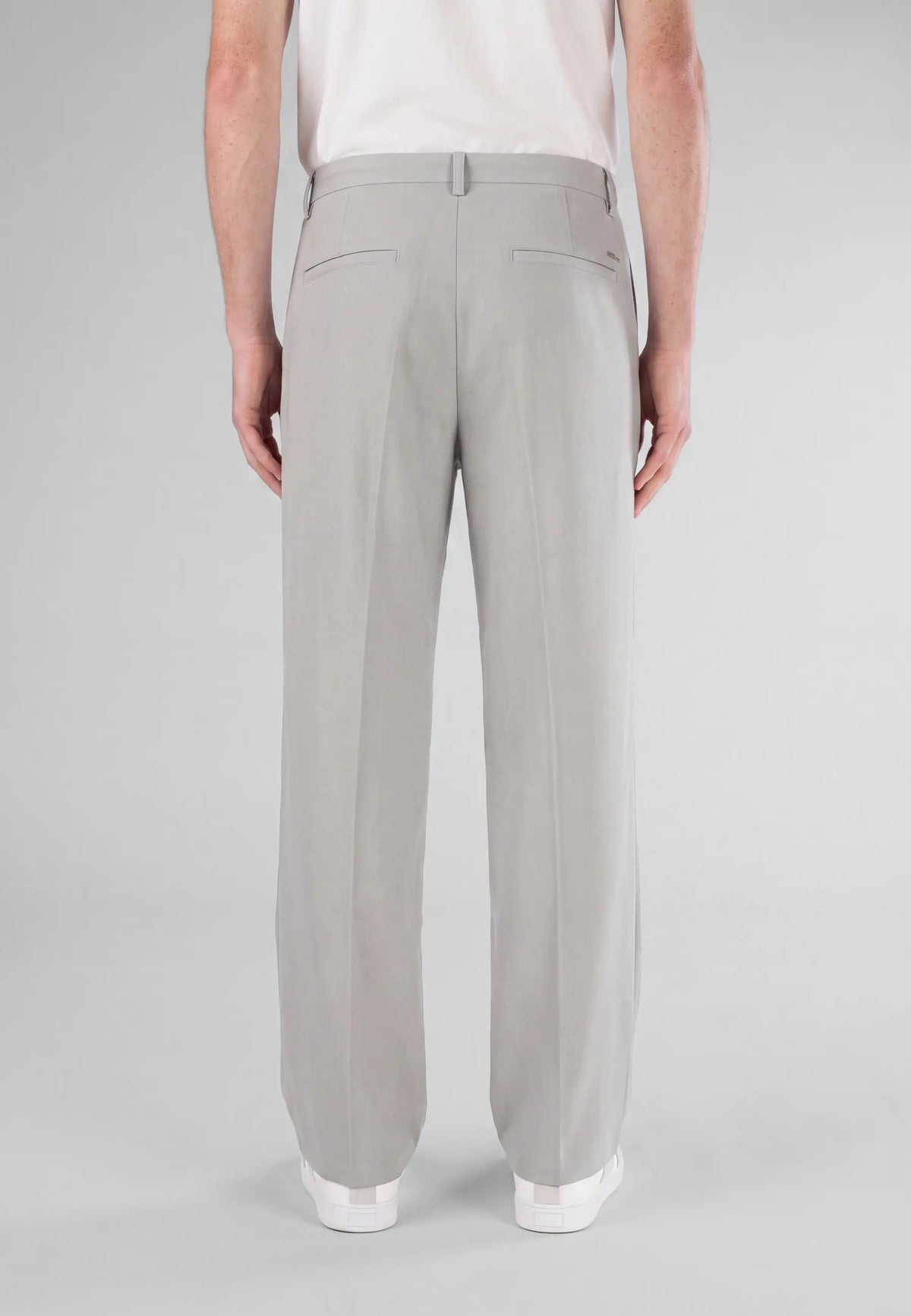 Ethan Heavy Relaxed Fit trousers - Taupe, back view on model