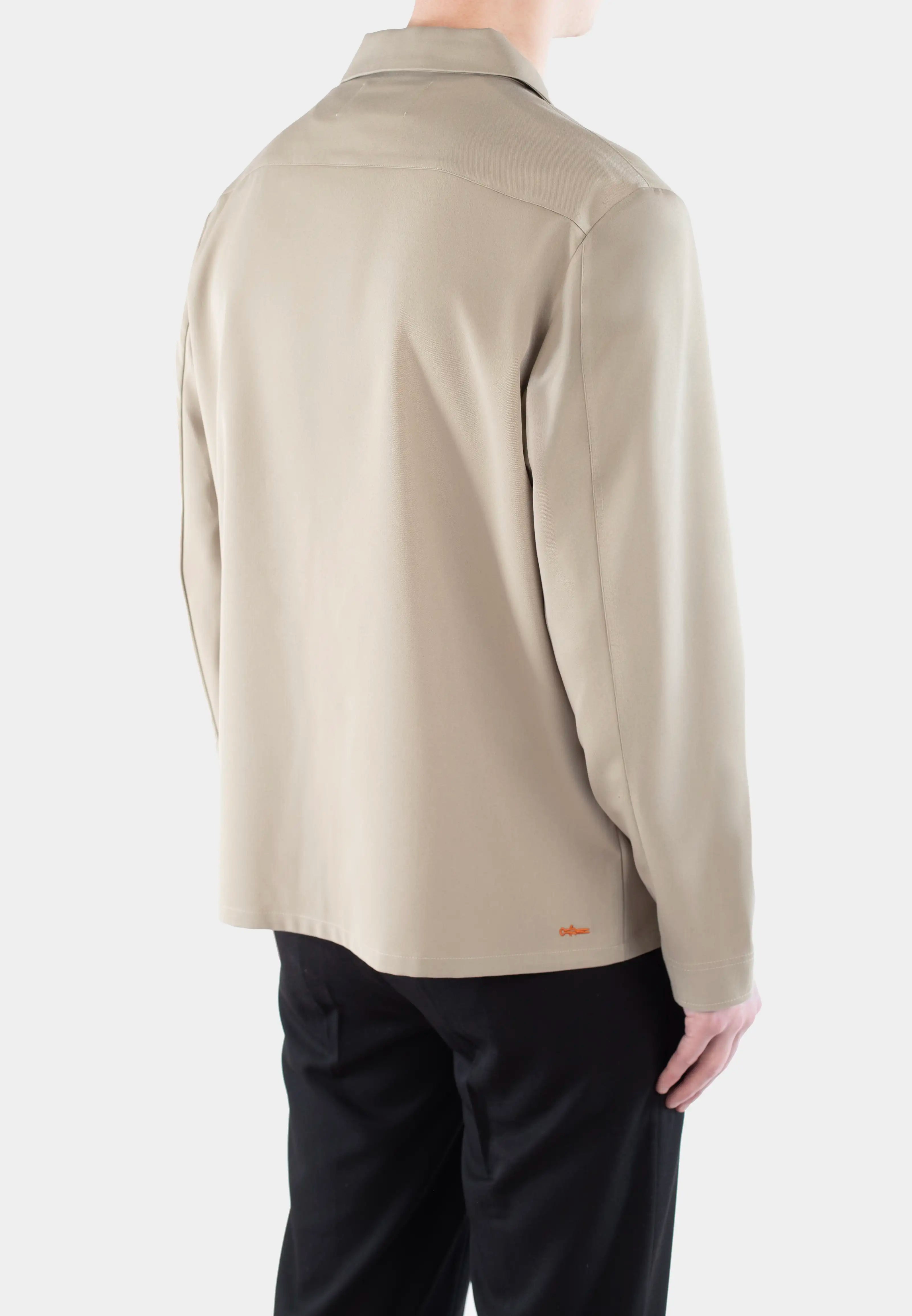 Evander suit zip overshirt - Light brown