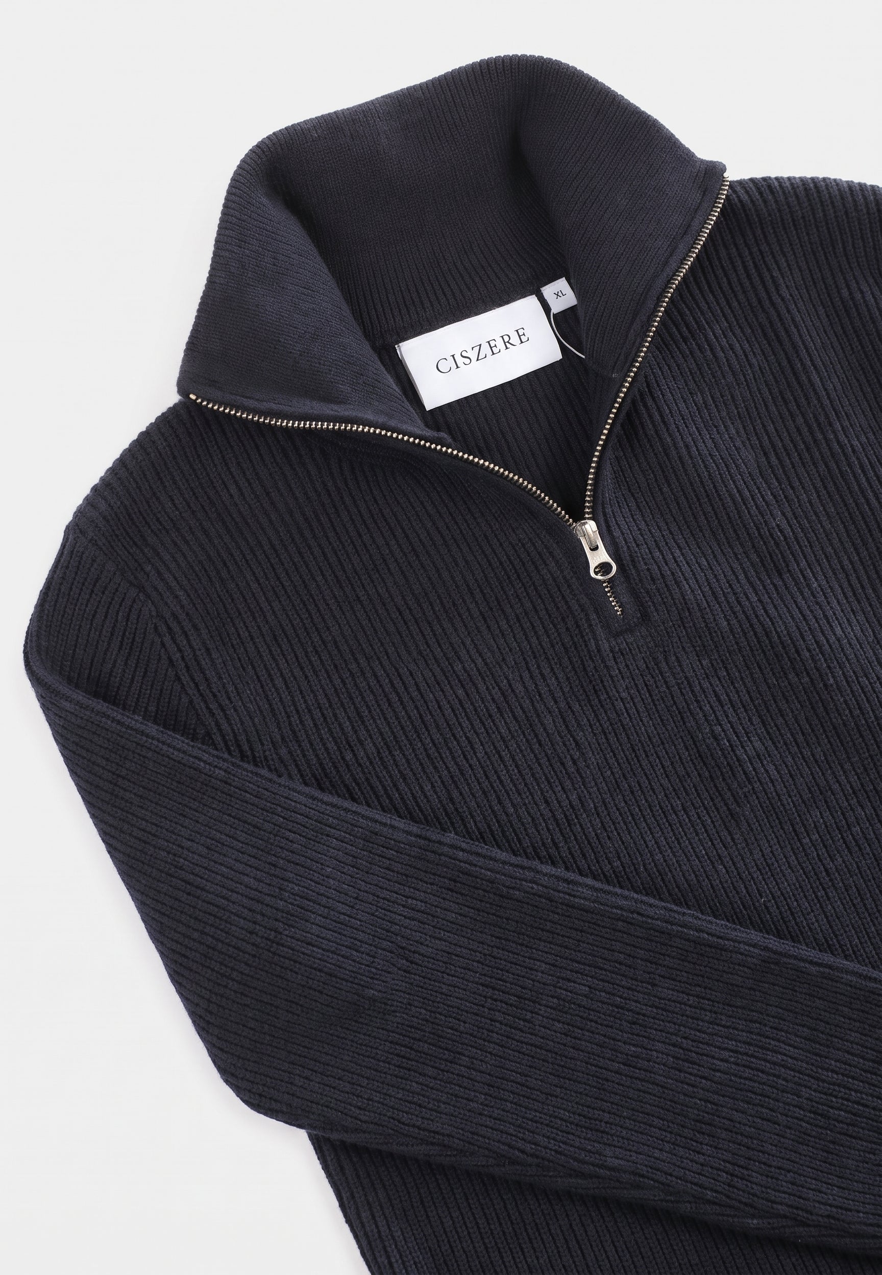 Reuben knitted half zip - Navy